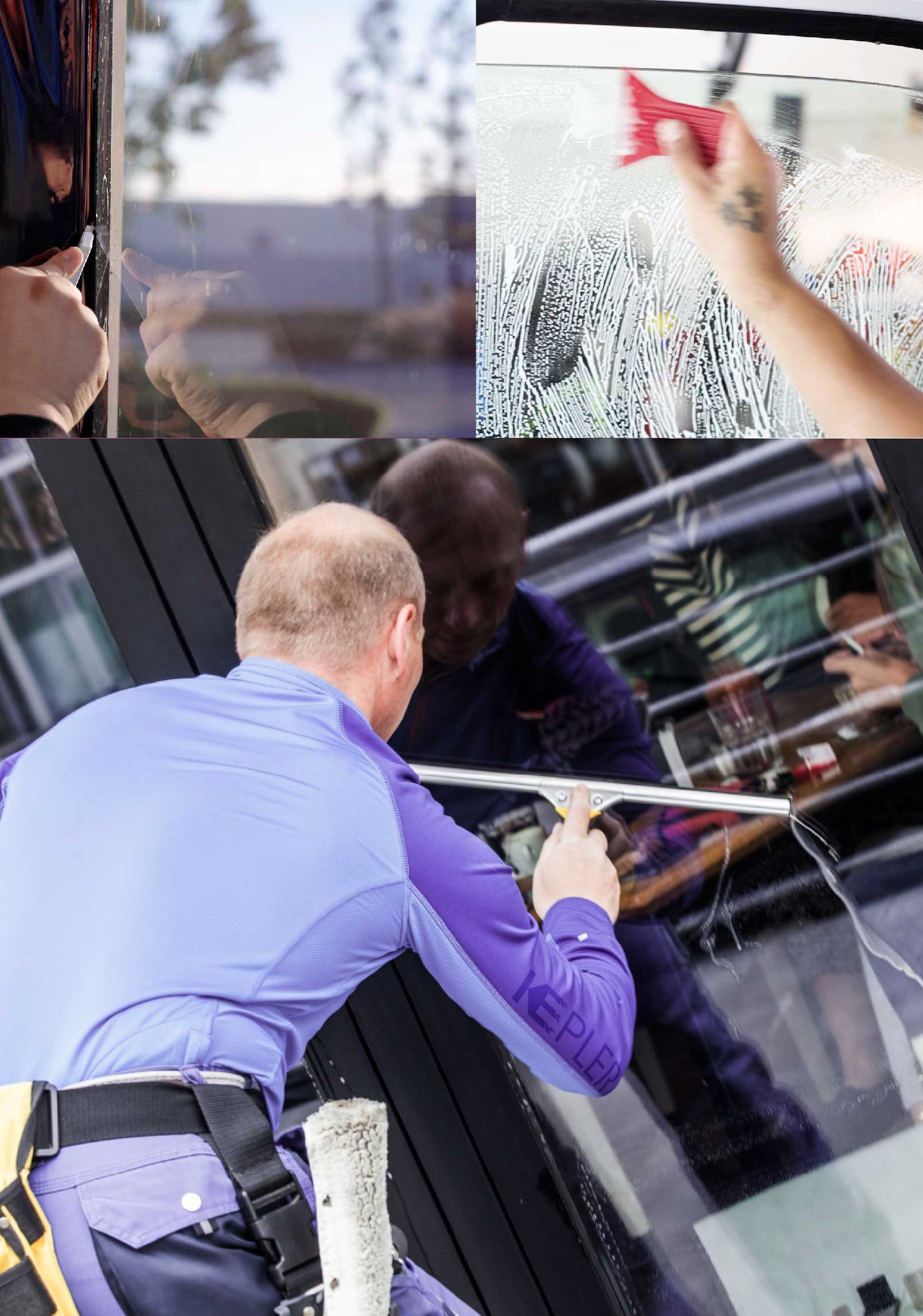 Kepler Expert Applying Anti-Graffiti Window Film to a Pendleton Shop Front