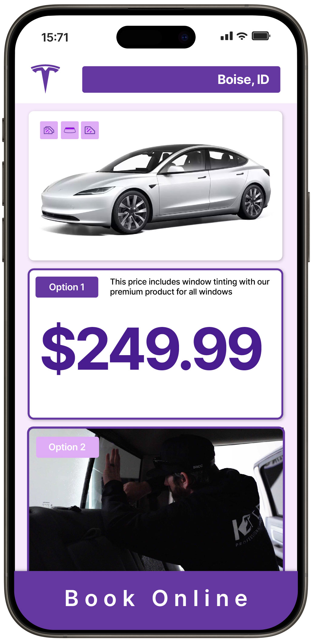 View Reasonable Tesla Window Tinting Costs in Boise, Idaho