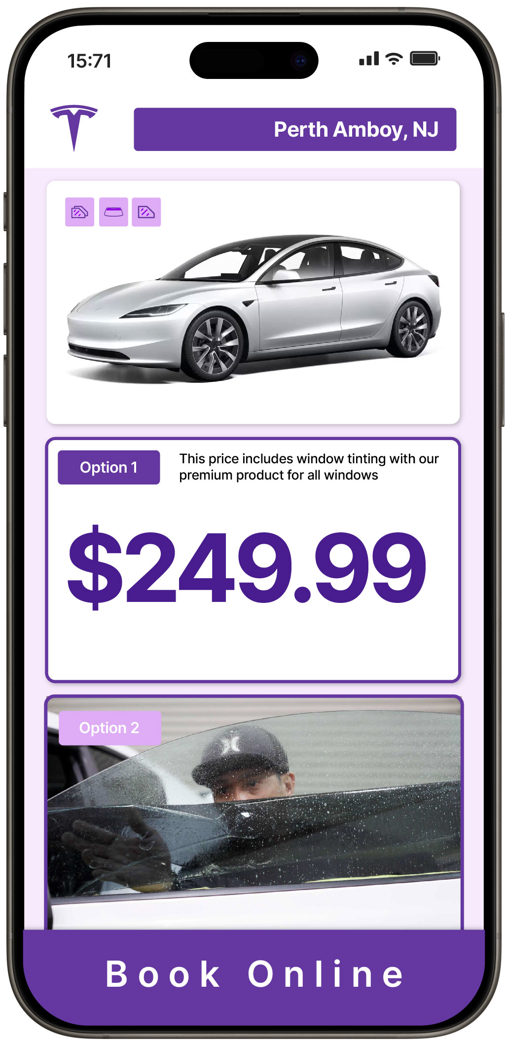 View Competitive Tesla Window Tinting Prices in Perth Amboy, New Jersey