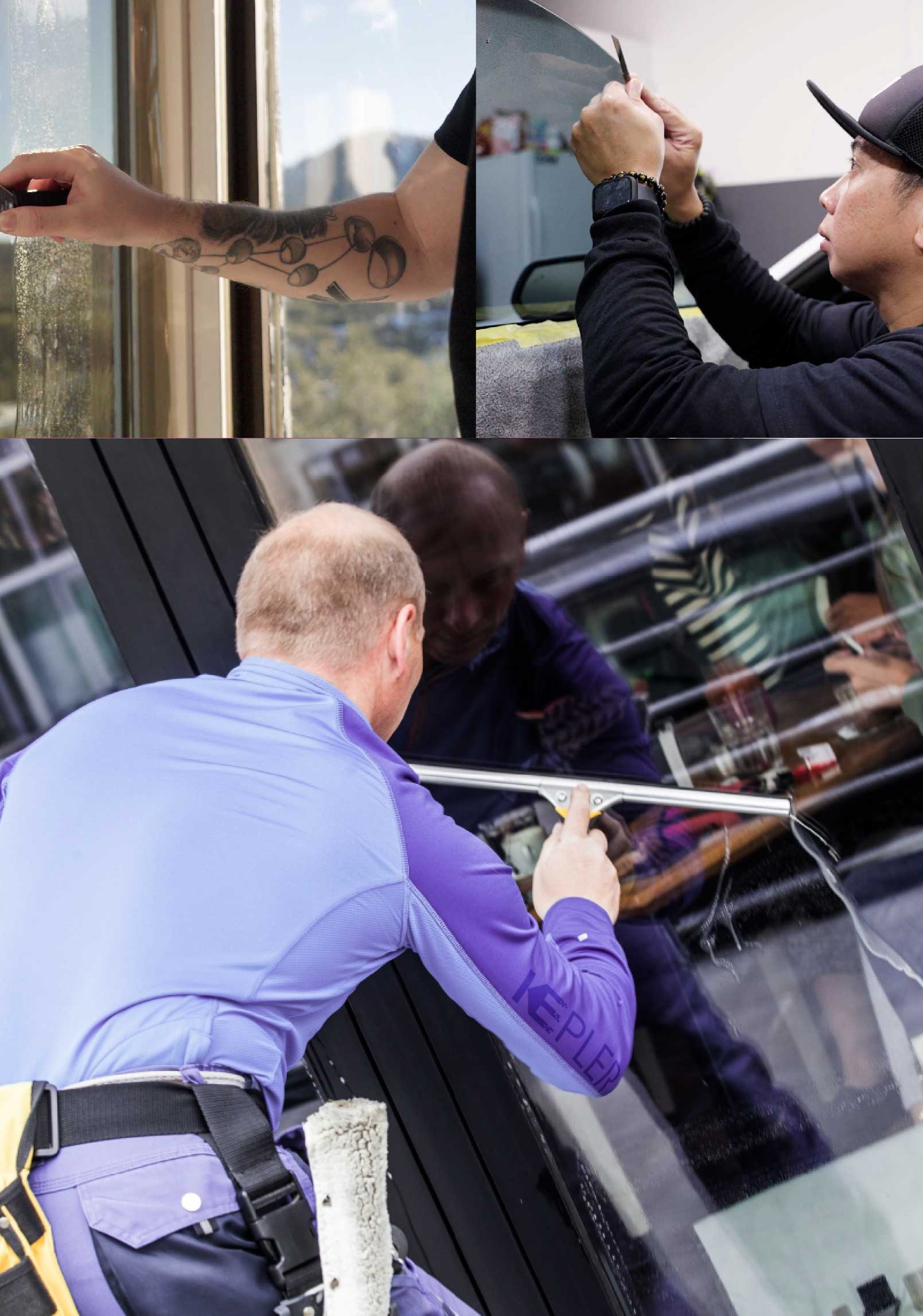 Kepler Expert Applying Anti-Graffiti Window Film to a Superior Shop Front