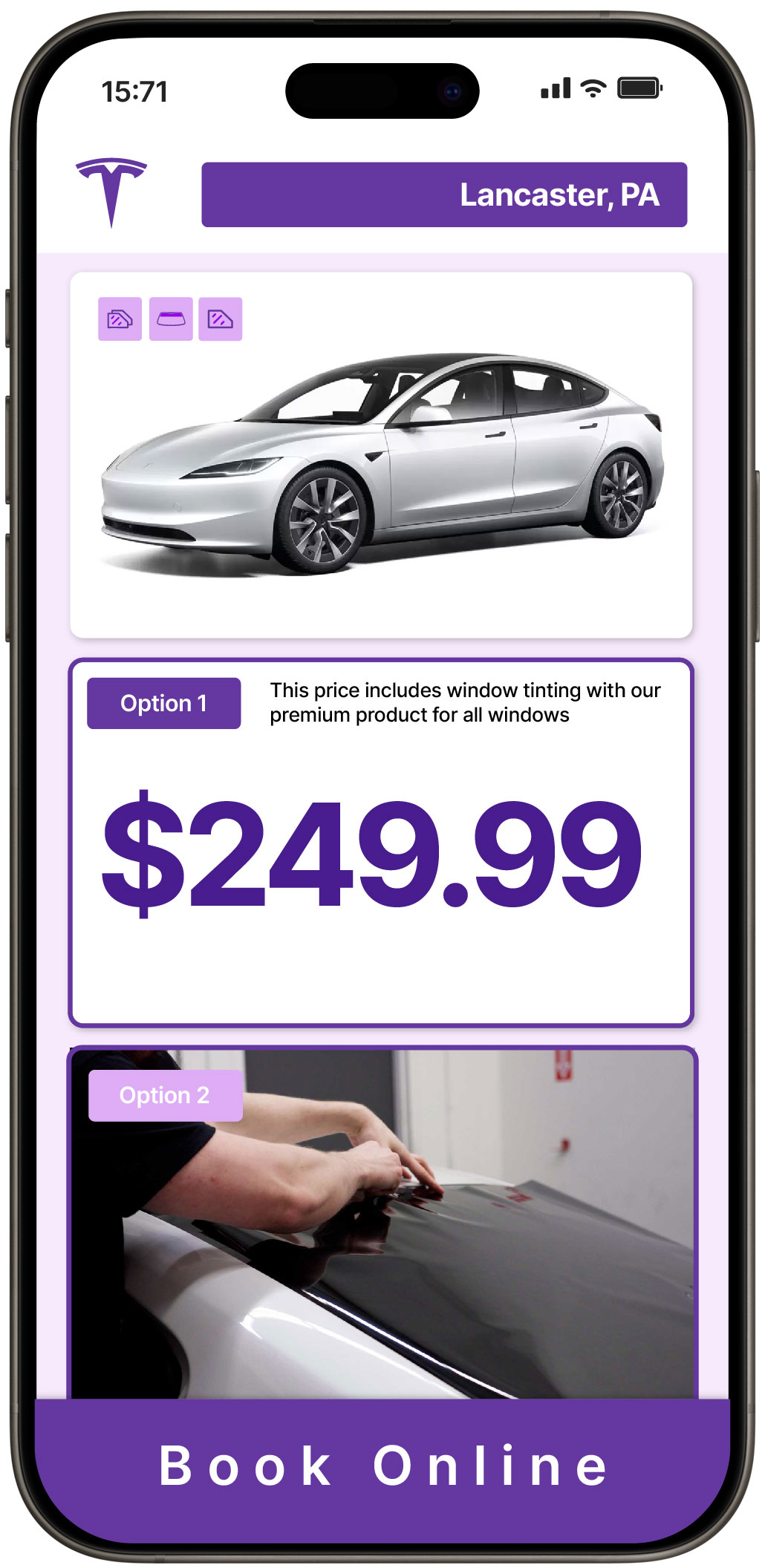 View Reasonable Tesla Window Tinting Rates in Lancaster, Pennsylvania