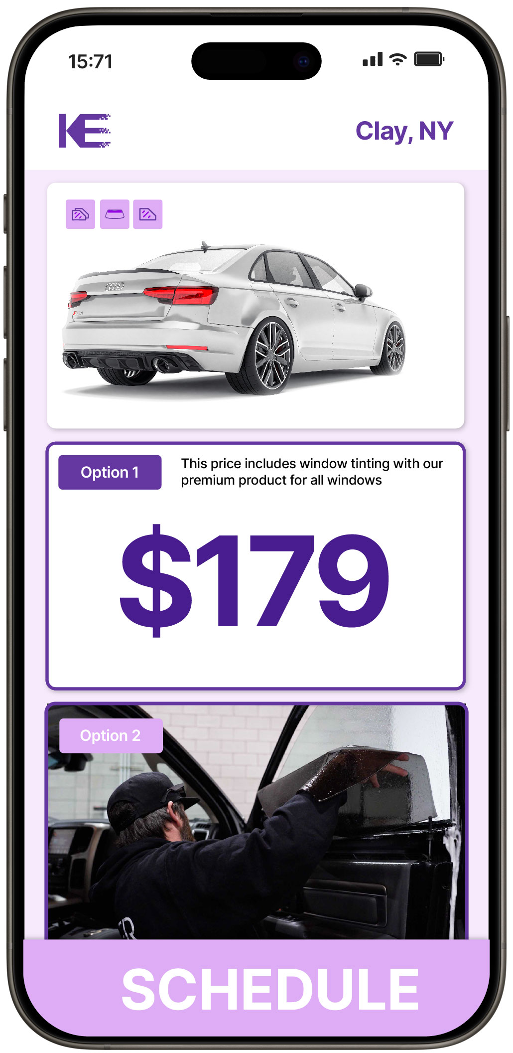 View Competitive Car Window Tinting Costs in Clay, New York