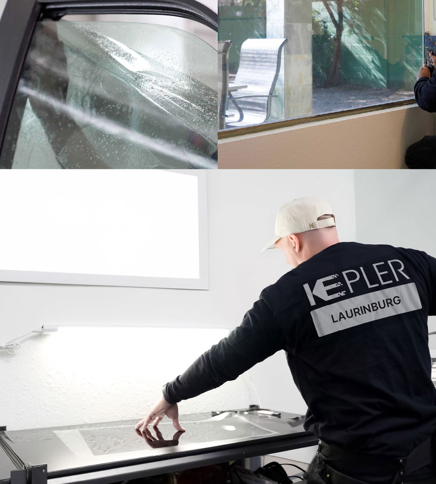 Window Tinting Specialist Cutting Film in Laurinburg, North Carolina