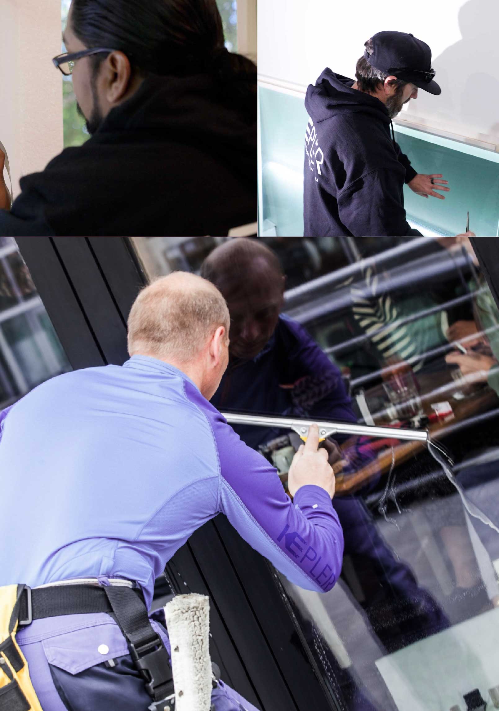 Kepler Professional Applying Anti-Graffiti Window Film to a La Quinta Shop Front