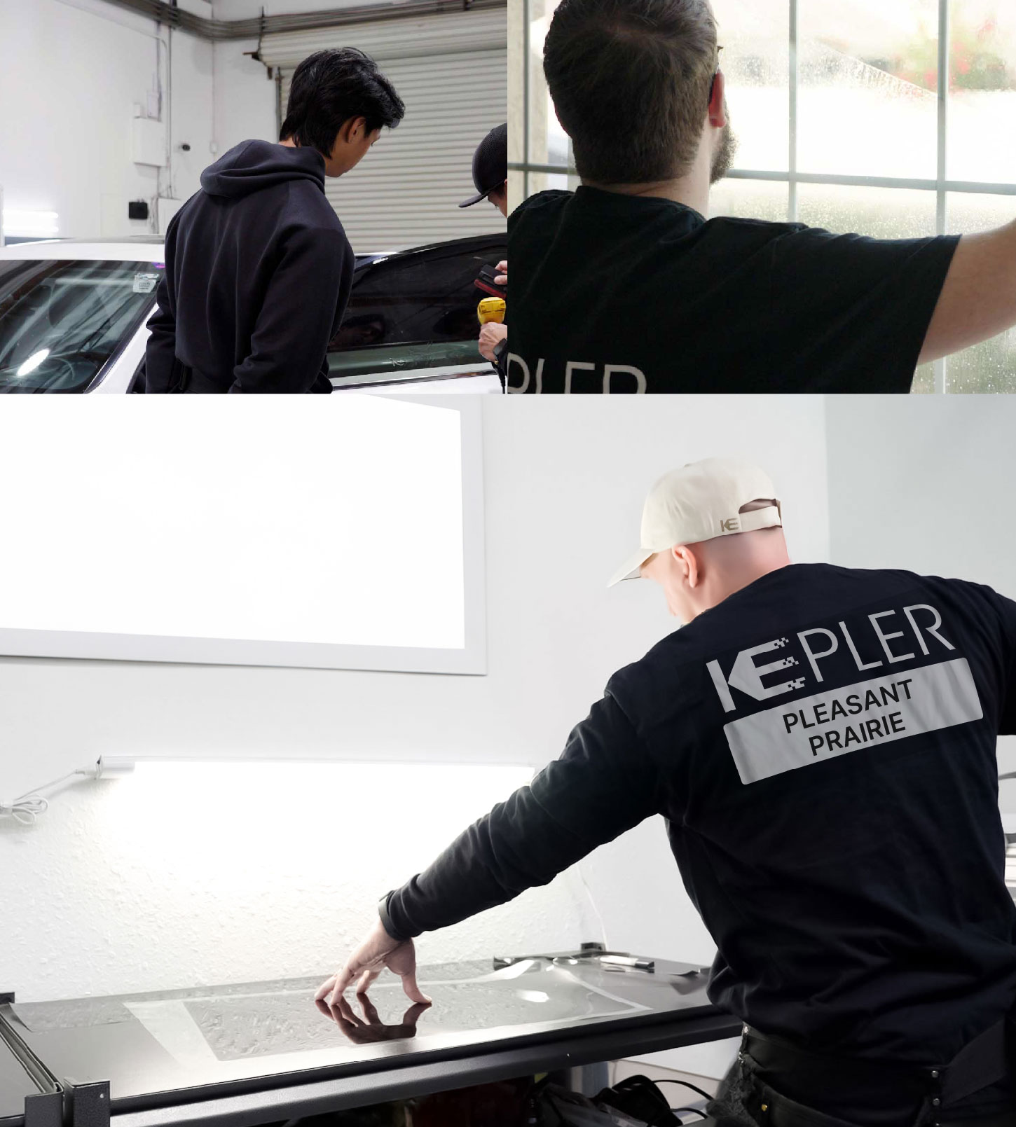 Window Tinting Specialist Cutting Film in Pleasant Prairie, Wisconsin