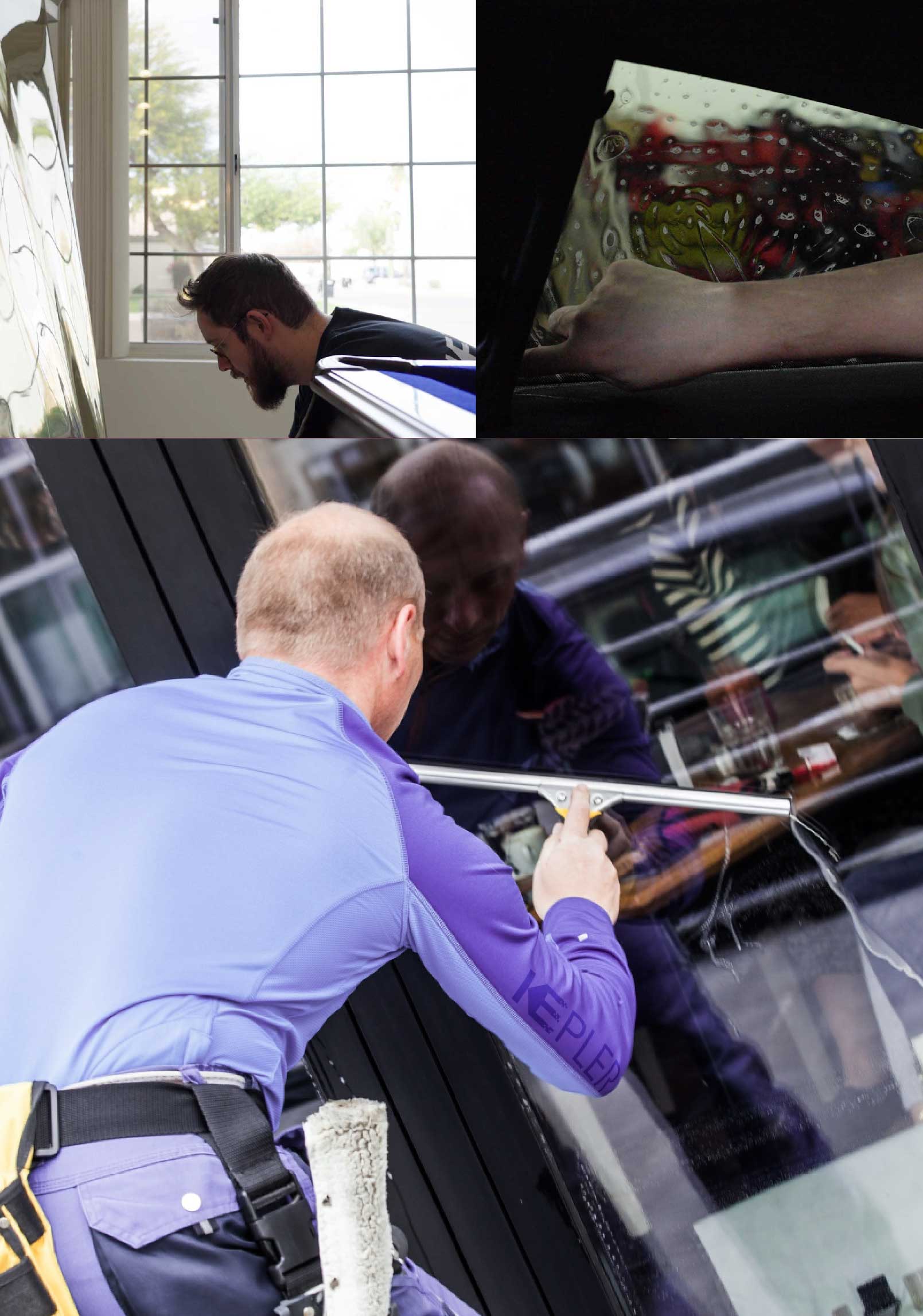 Kepler Expert Applying Anti-Graffiti Window Film to a Westfield Shop Front