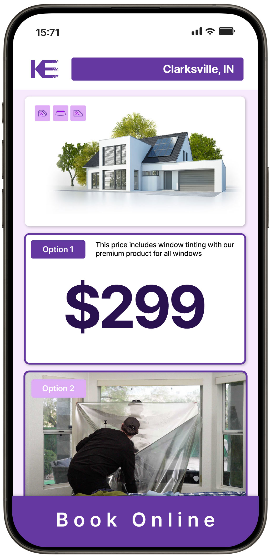 View Competitive Home Window Tinting Costs in Clarksville, Indiana