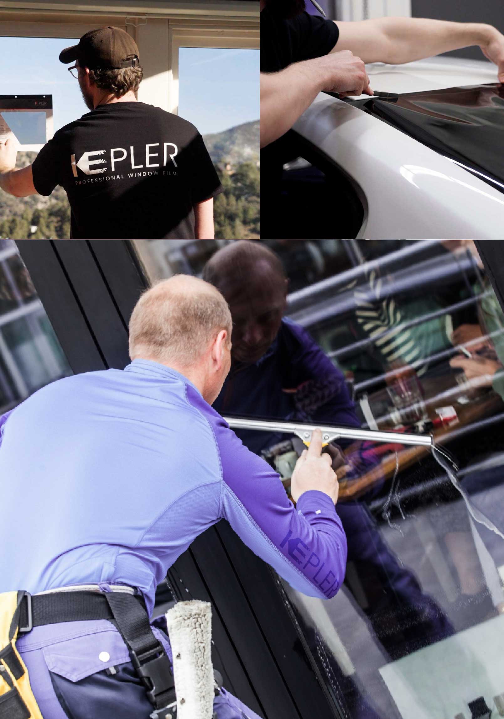 Kepler Professional Applying Anti-Graffiti Window Film to a Cheyenne Shop Front