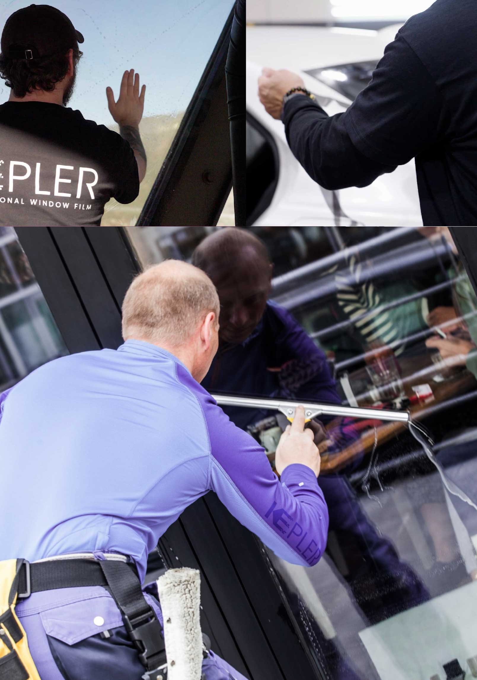 Kepler Expert Applying Anti-Graffiti Window Film to a Hillsborough Shop Front
