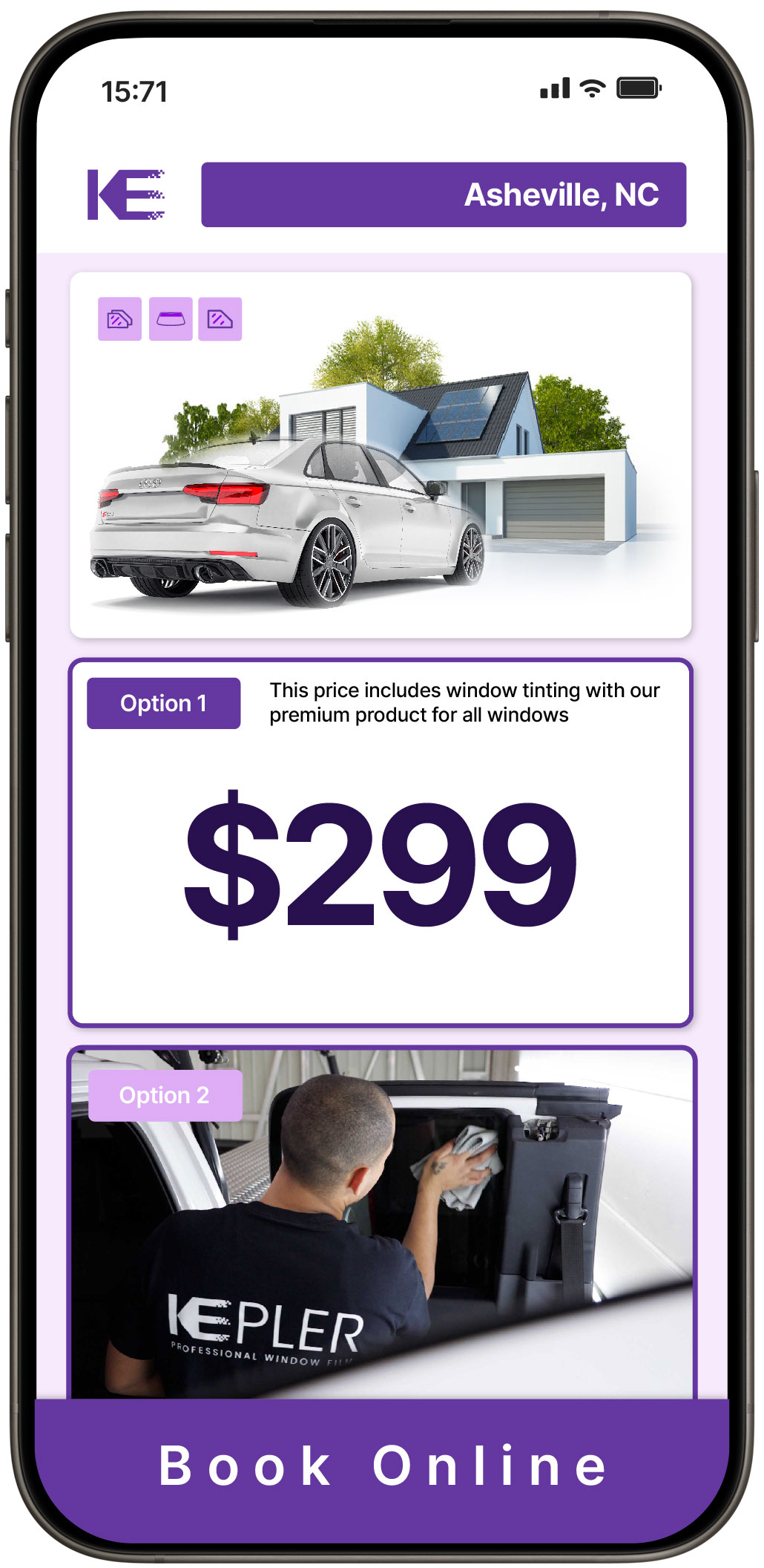 View Competitive Window Tinting Prices in Asheville, North Carolina