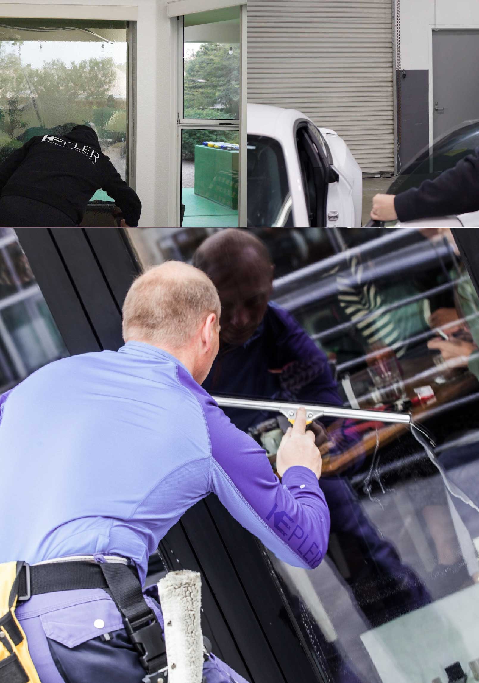 Kepler Expert Applying Anti-Graffiti Window Film to a Fishers Shop Front