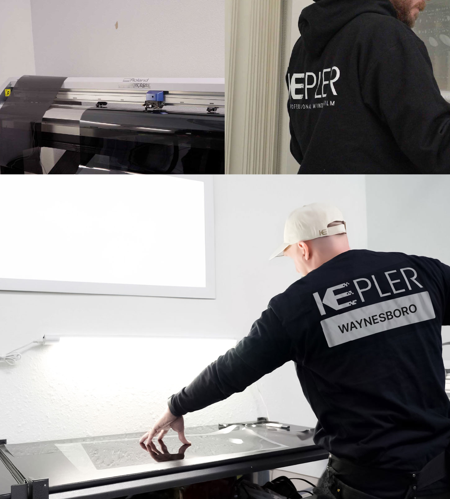 Window Tinting Specialist Cutting Film in Waynesboro, Virginia