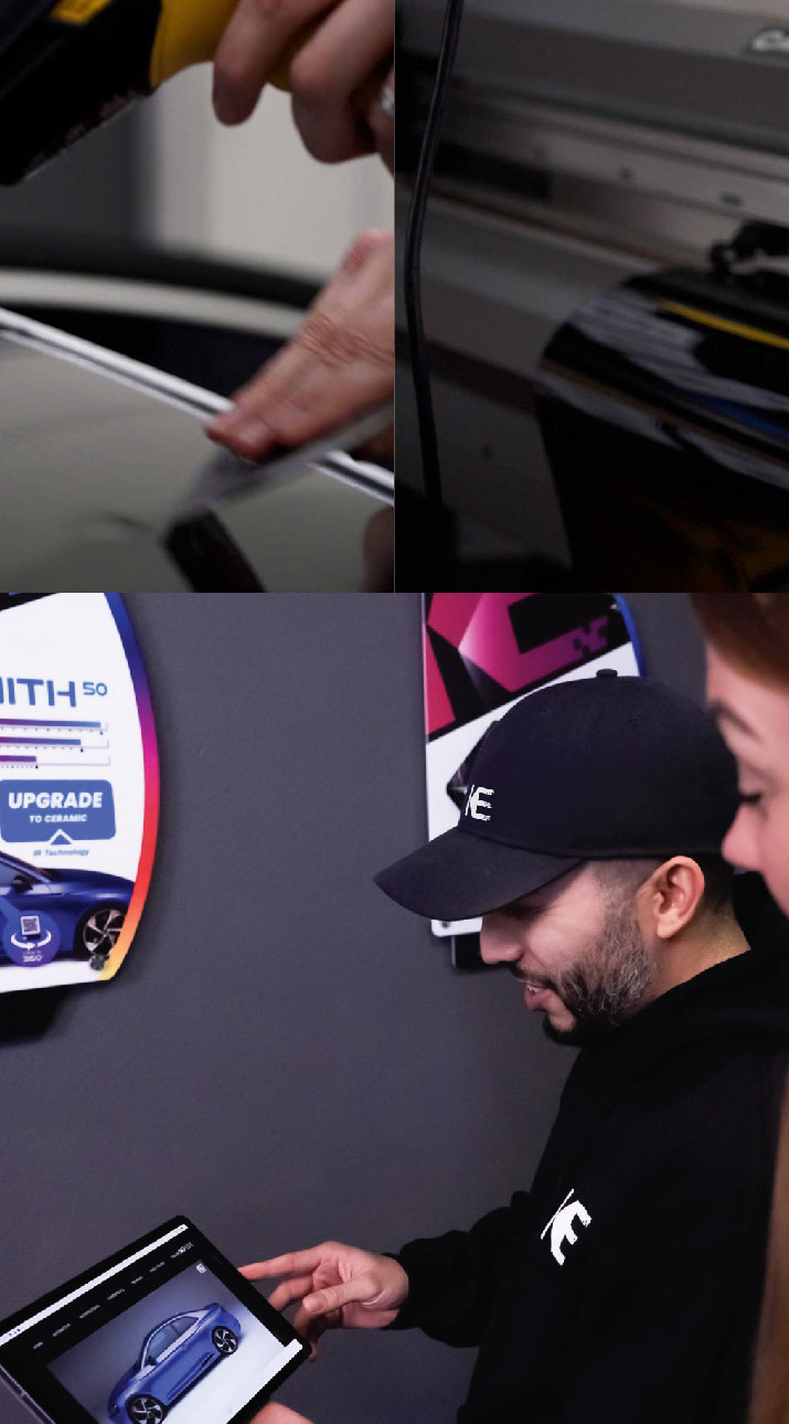 Kepler Dealer Showing Car Window Film Options to Customer in Kearny, New Jersey