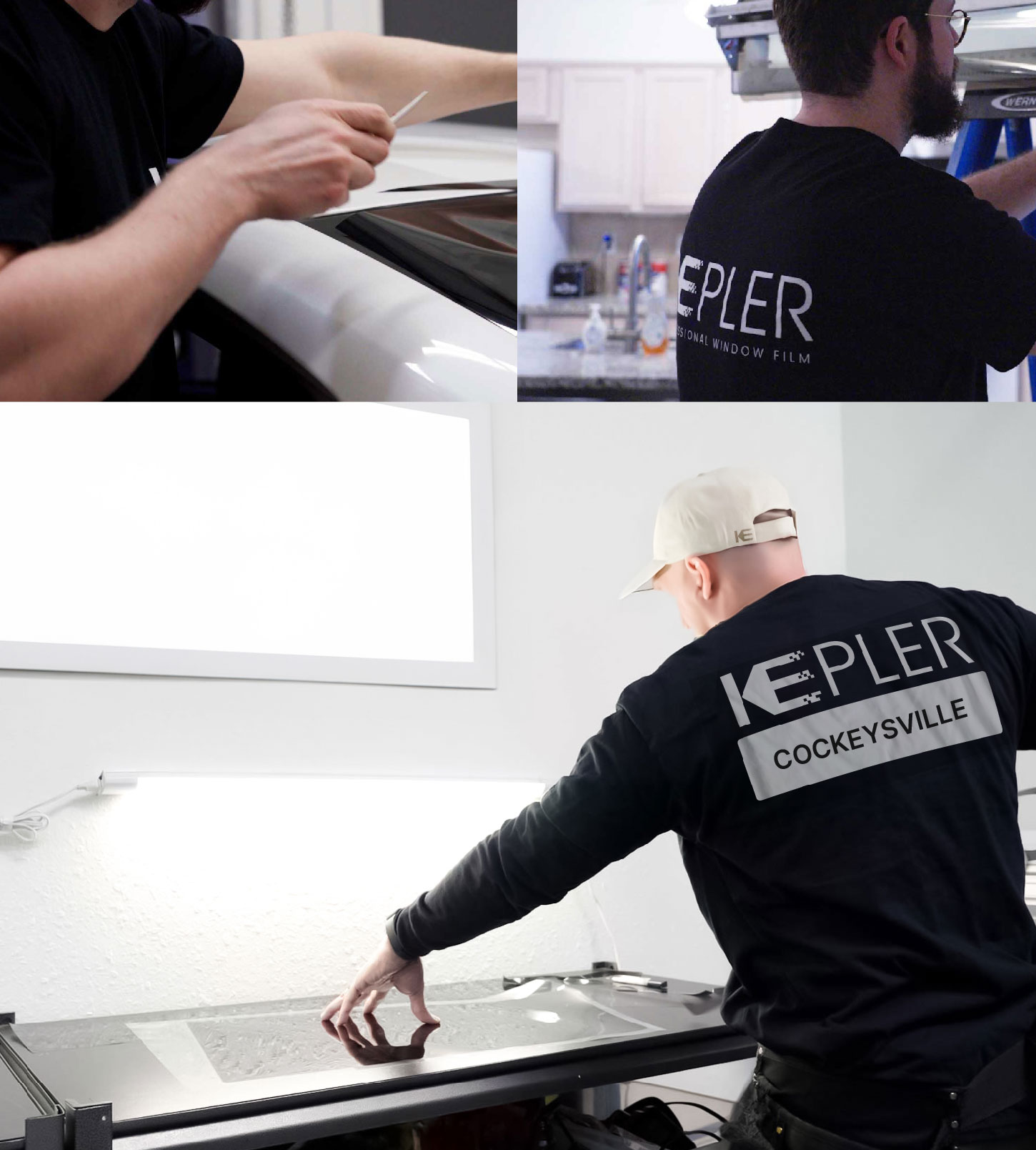 Window Tinting Specialist Cutting Film in Cockeysville, Maryland