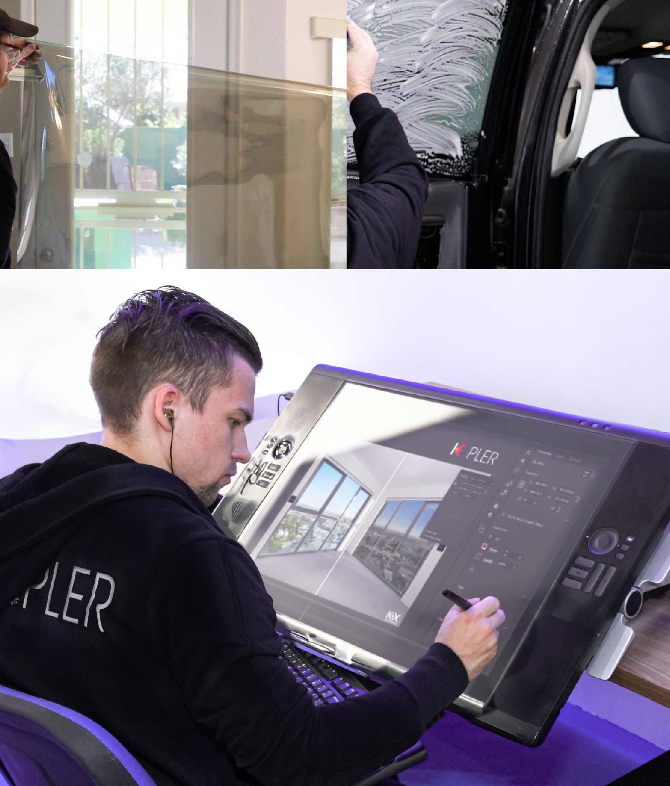 Kepler Specialist Performing Commercial Window Tinting in Santa Clarita Santa Clarita