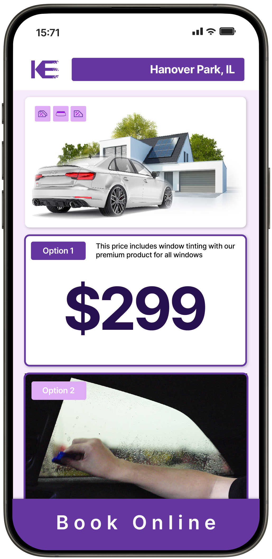View Competitive Tesla Window Tinting Prices in Edwardsville, Illinois