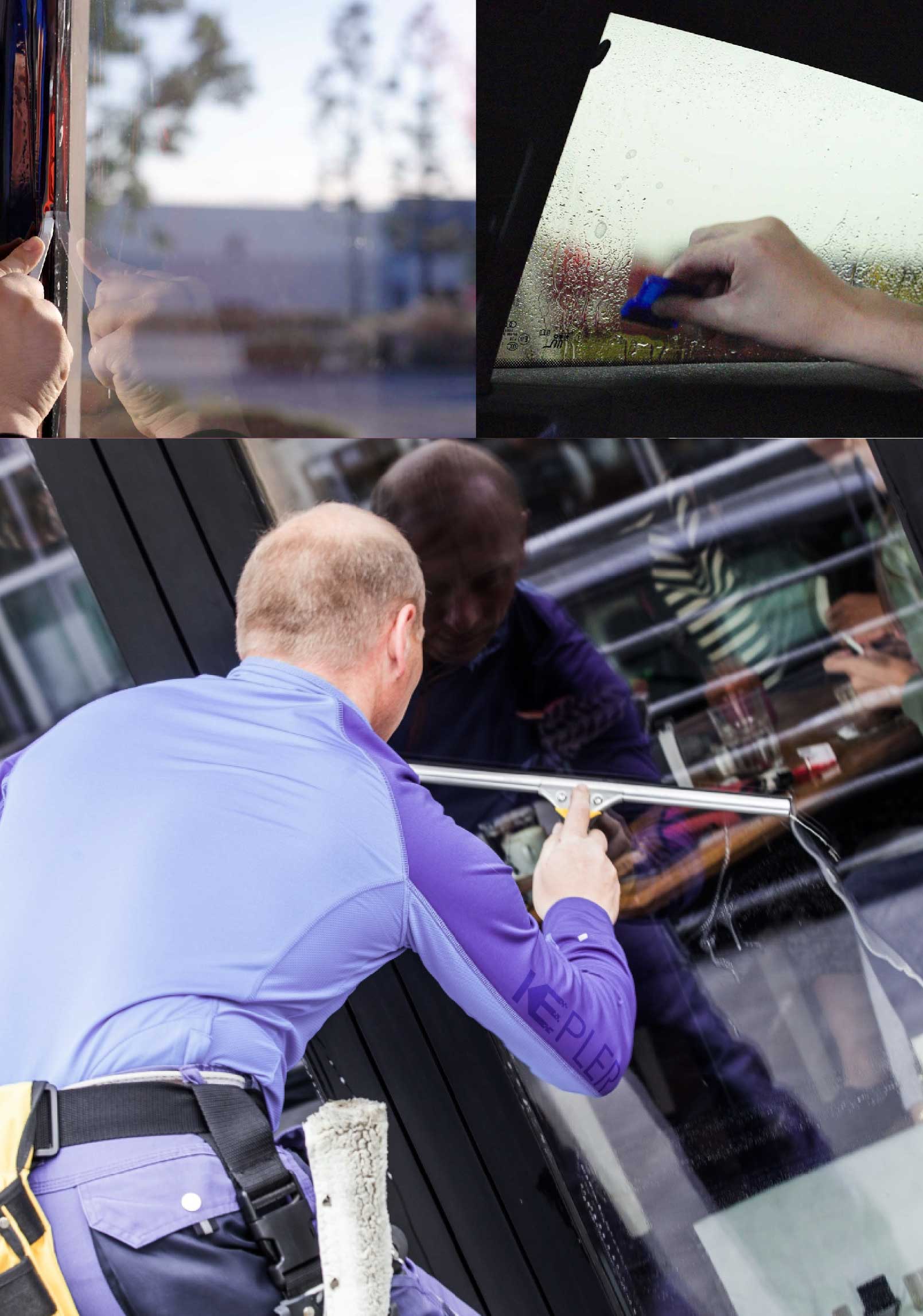 Kepler Expert Applying Anti-Graffiti Window Film to a Port Charlotte Shop Front