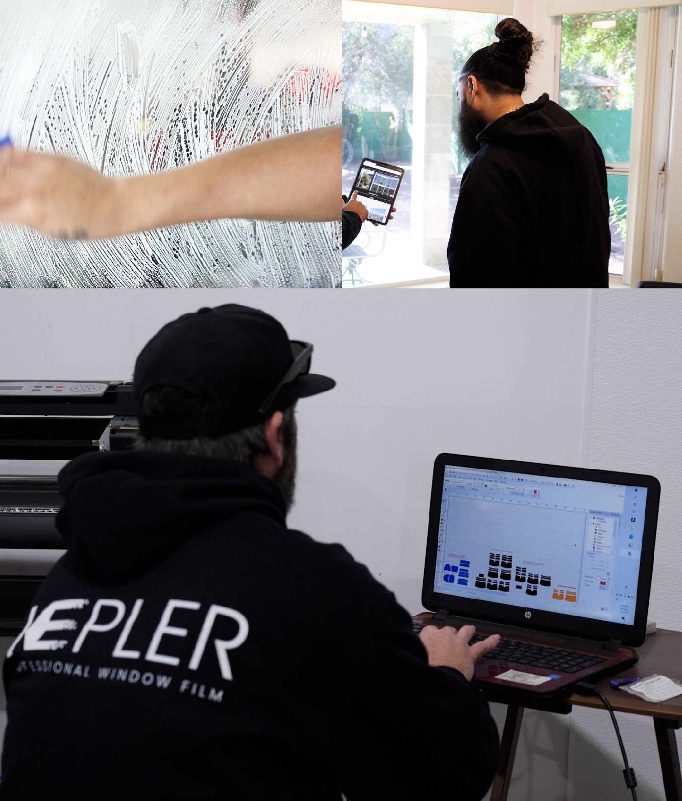 Ceramic Window Tinting Expert Cutting Film in Springfield, Oregon