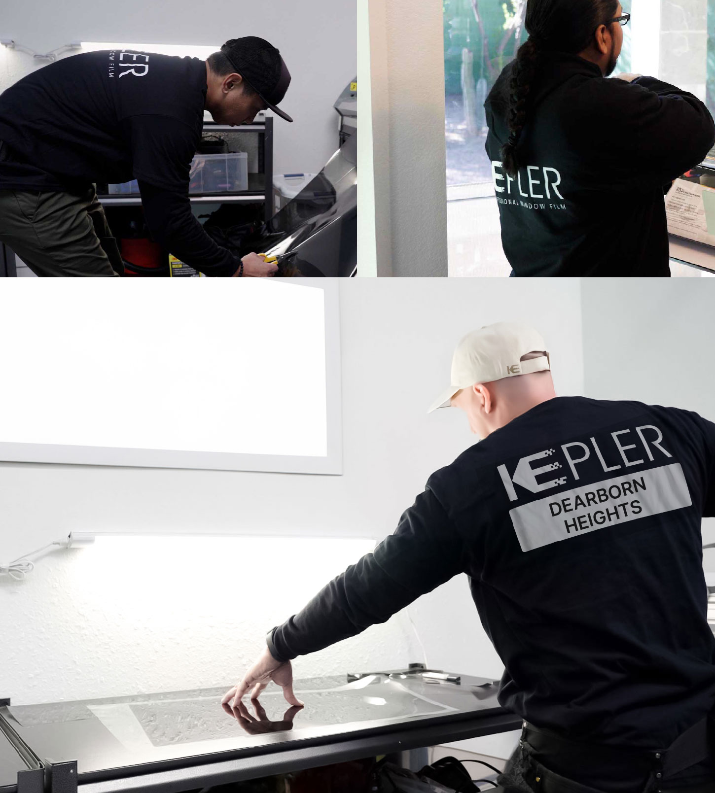 Window Tinting Specialist Cutting Film in Dearborn Heights, Michigan