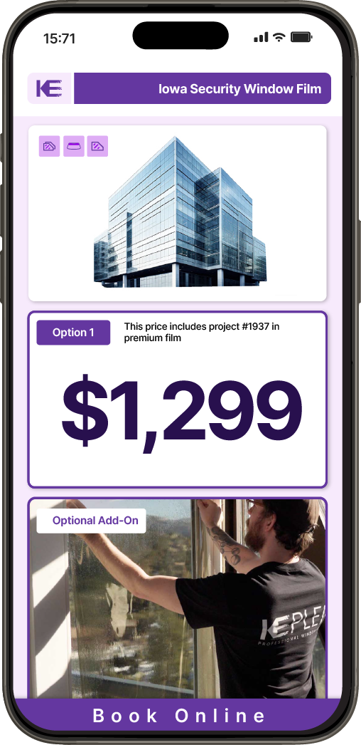 Get Security Window Film Pricing on Your Phone in Iowa