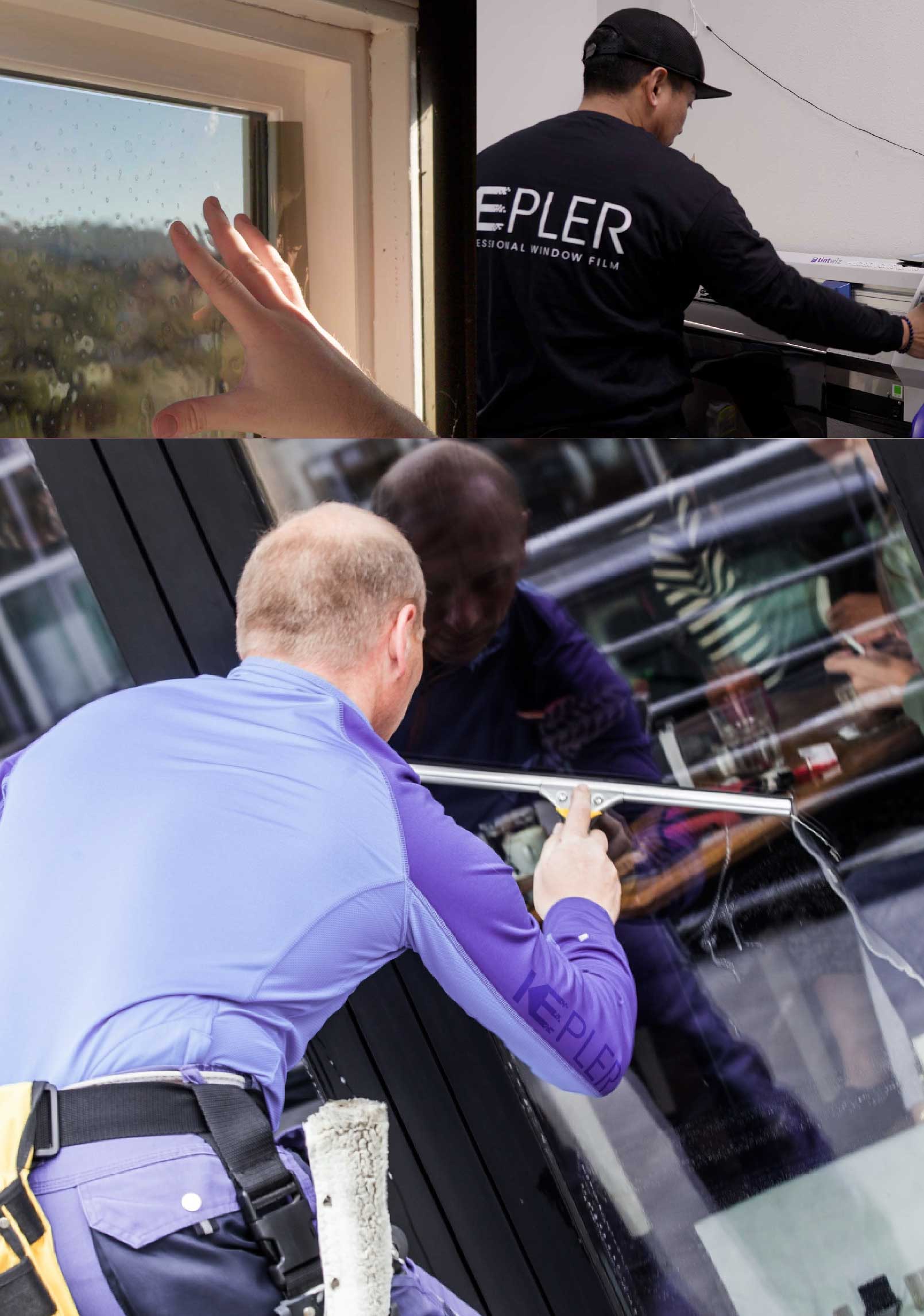 Kepler Expert Applying Anti-Graffiti Window Film to a Nacogdoches Shop Front