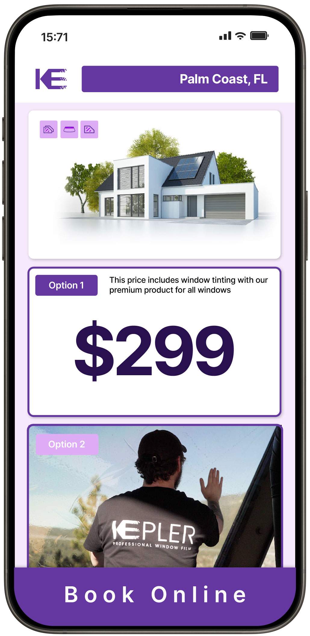 View Competitive Home Window Tinting Rates in Palm Coast, Florida