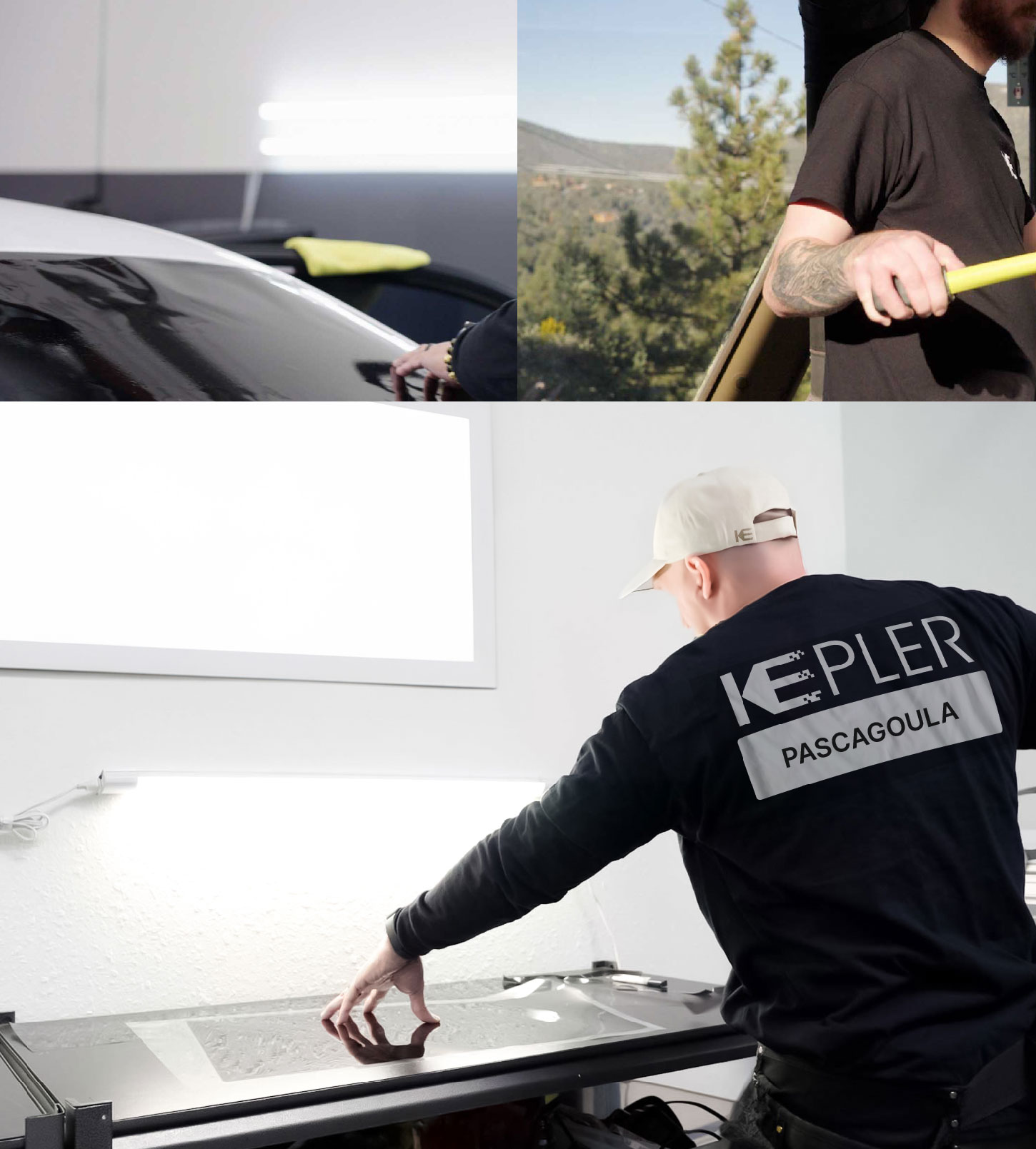 Window Tinting Specialist Cutting Film in Pascagoula, Mississippi