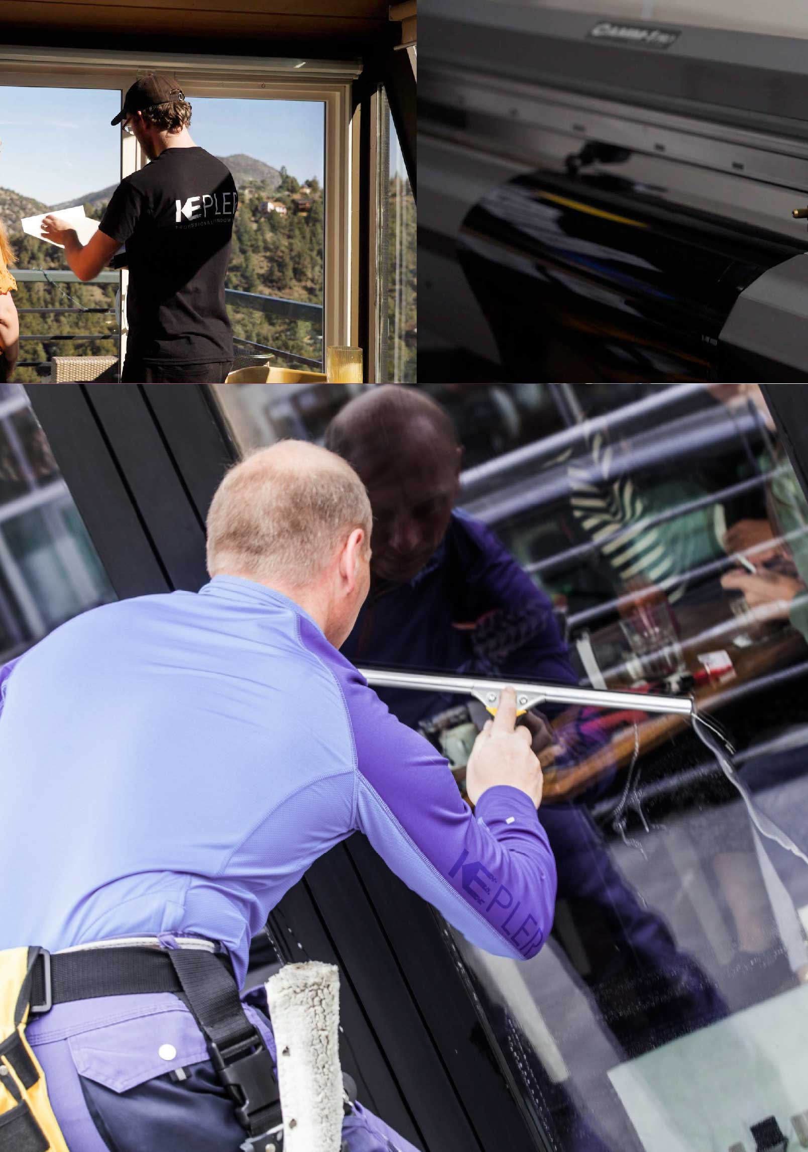 Kepler Expert Applying Anti-Graffiti Window Film to a Catonsville Shop Front