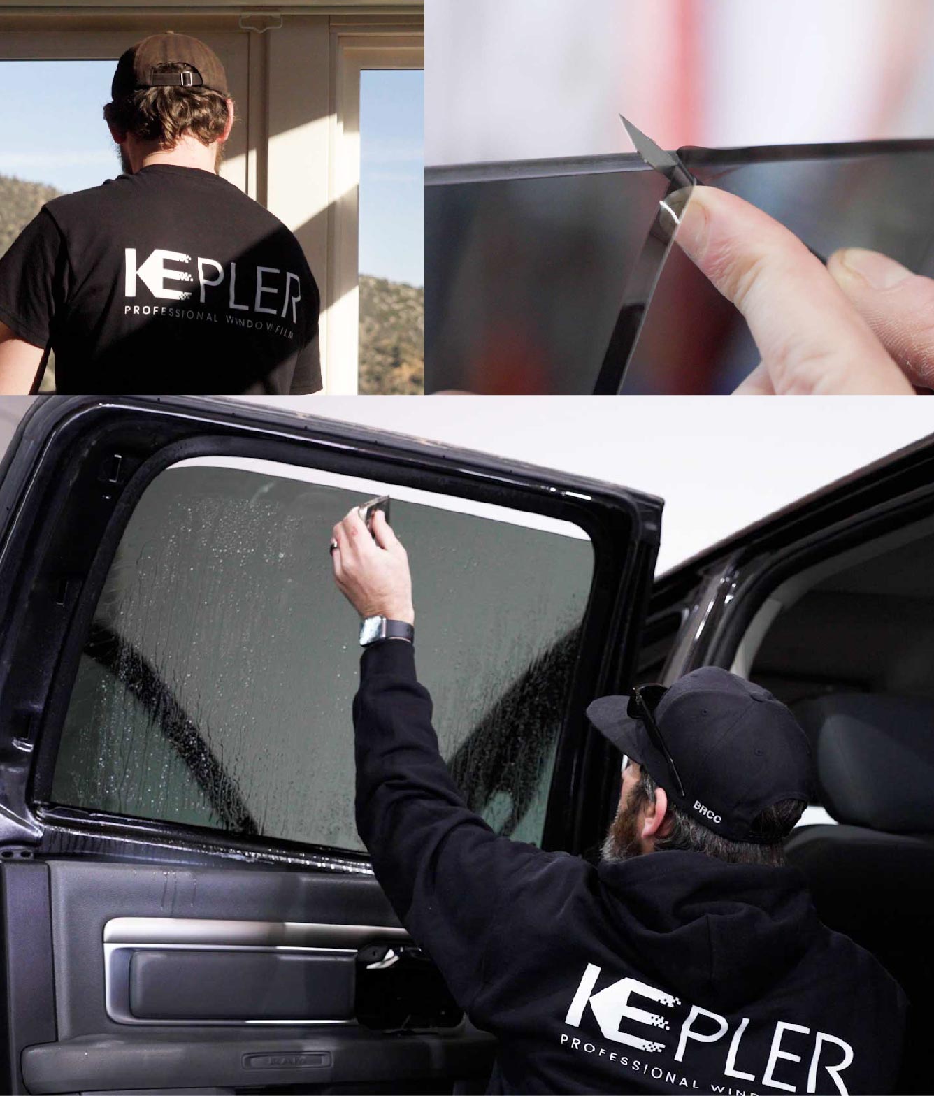 Kepler Window Tinting Specialists at Work in Drexel Hill, Pennsylvania