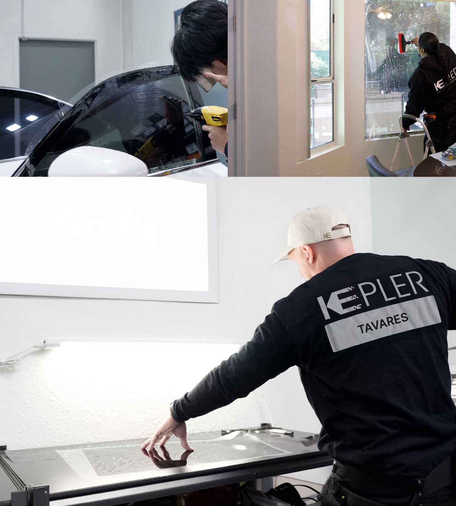 Window Tinting Specialist Cutting Film in Tavares, Florida