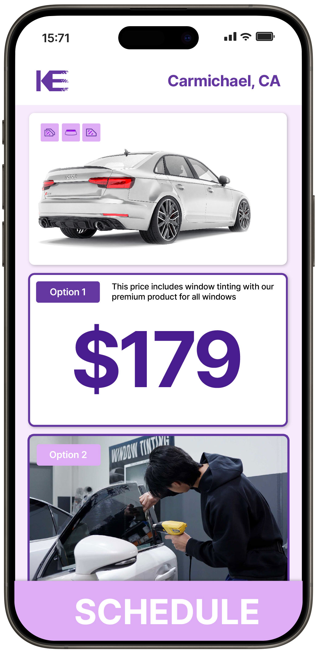 View Competitive Car Window Tinting Costs in Carmichael, California