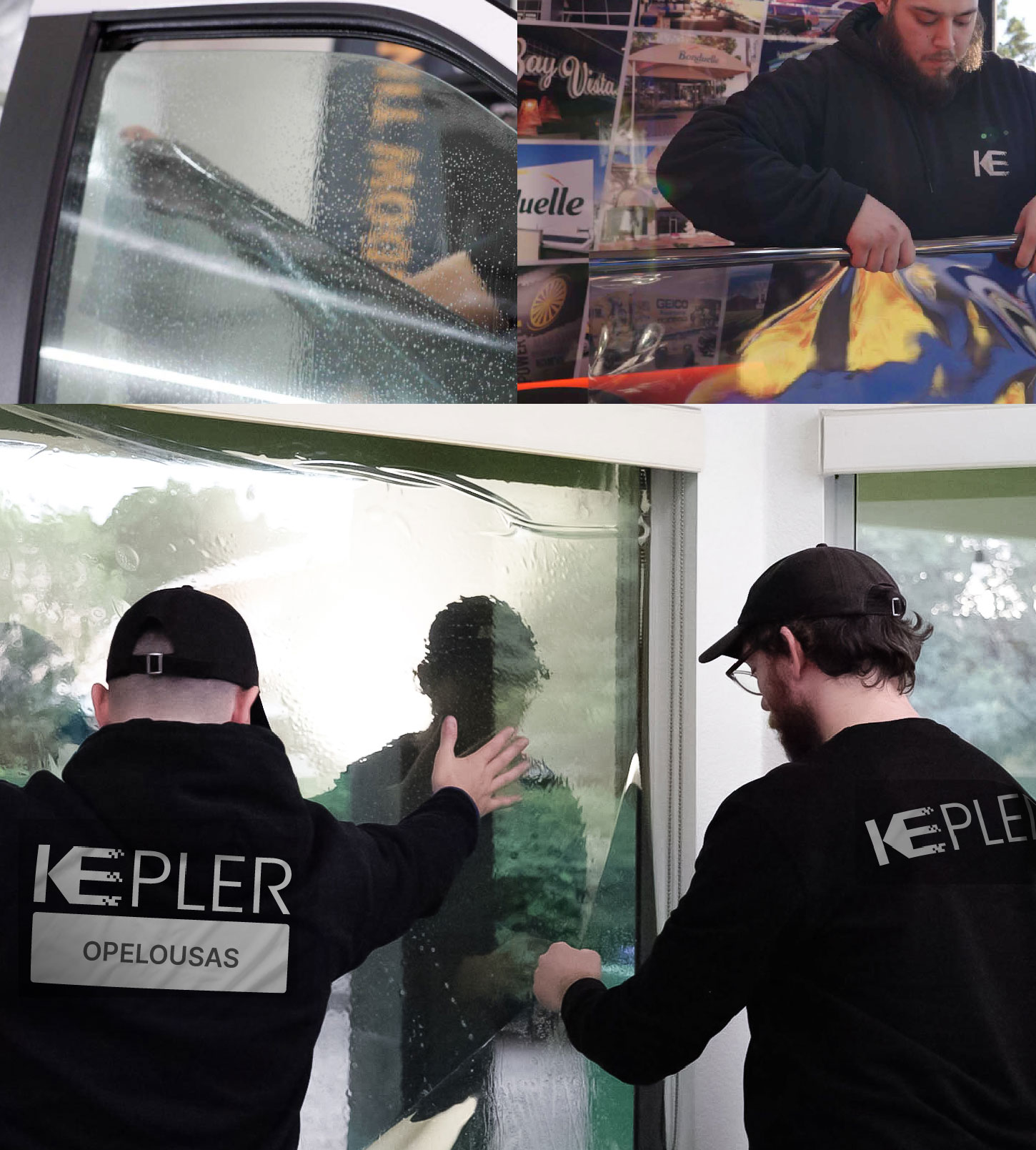Kepler Technician Installing Advanced Window Tint to Home in Opelousas