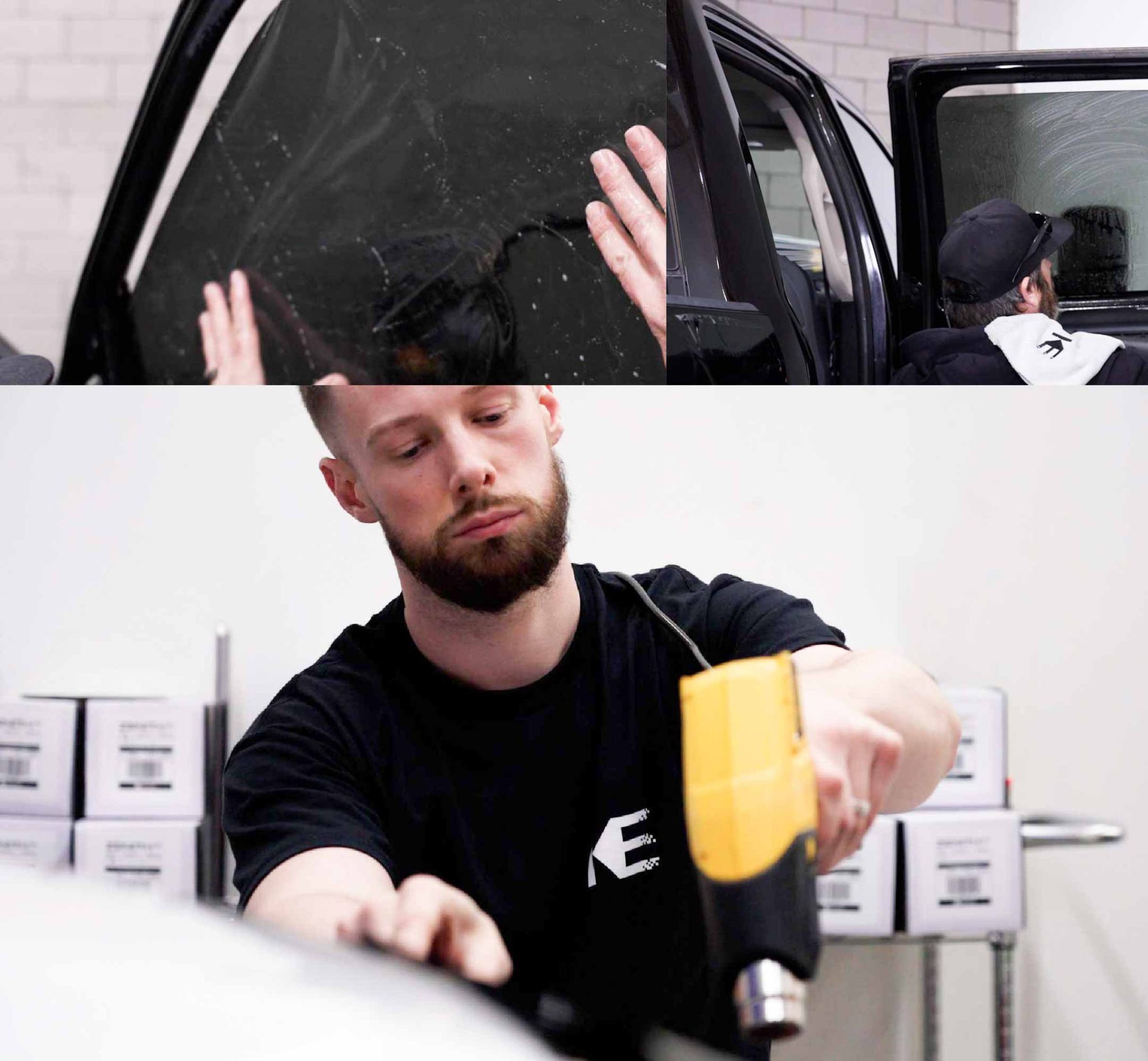 Kepler Technician Applying High-tech Window Tint to Tesla in Oklahoma