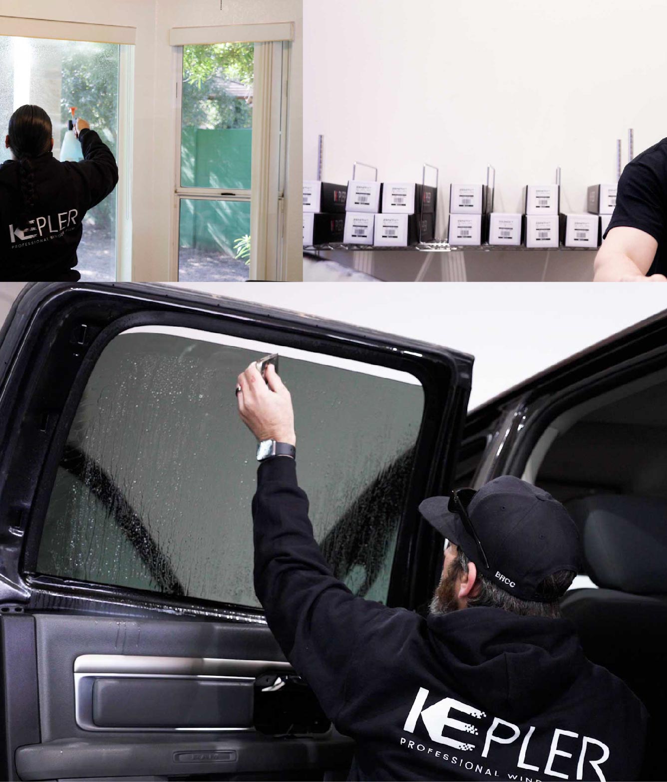 Kepler Window Tinting Specialists at Work in Highland Park, Illinois
