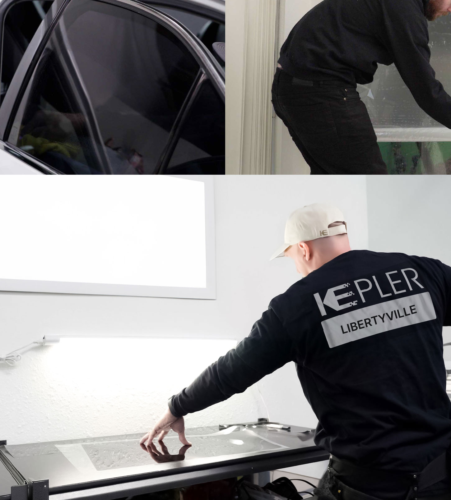 Window Tinting Specialist Cutting Film in Libertyville, Illinois