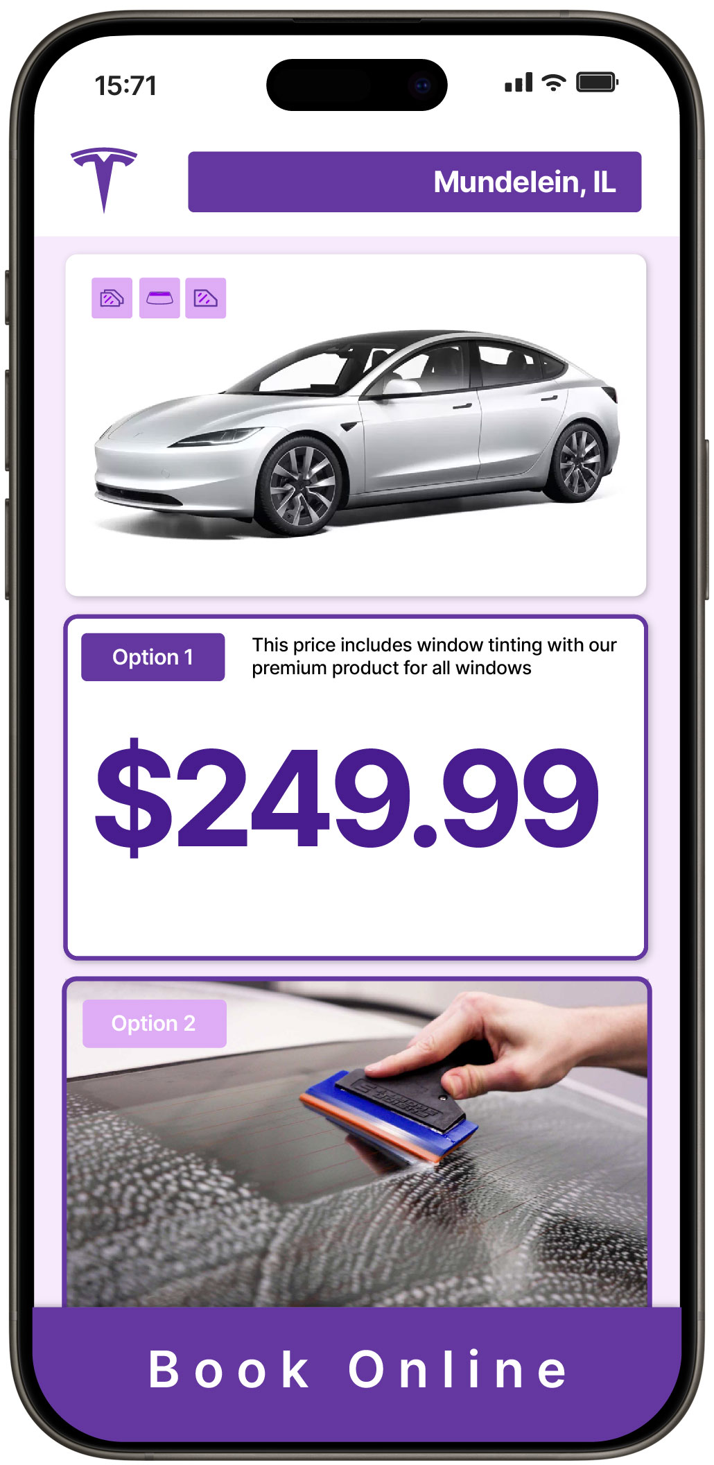View Reasonable Tesla Window Tinting Rates in Mundelein, Illinois