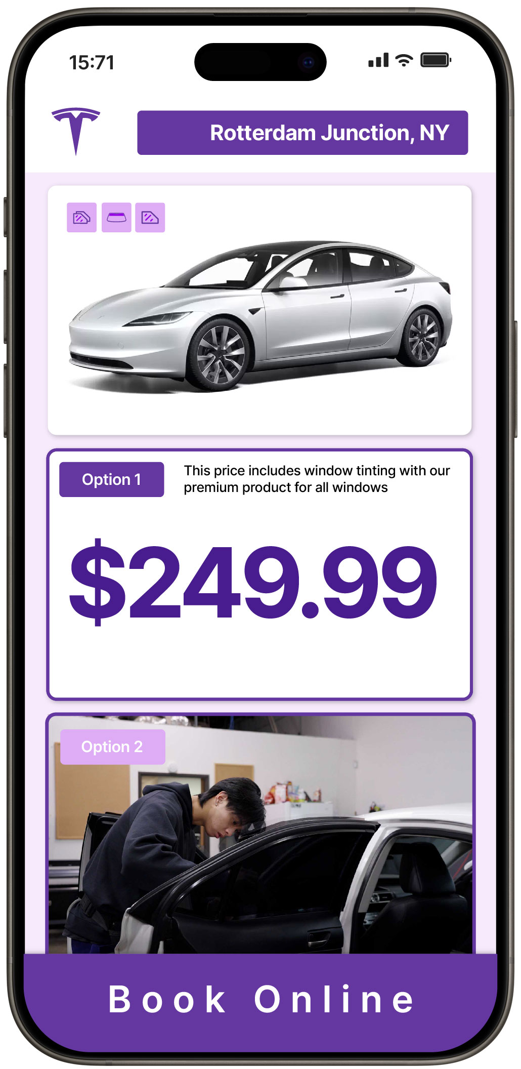View Competitive Tesla Window Tinting Costs in Rotterdam Junction, New York