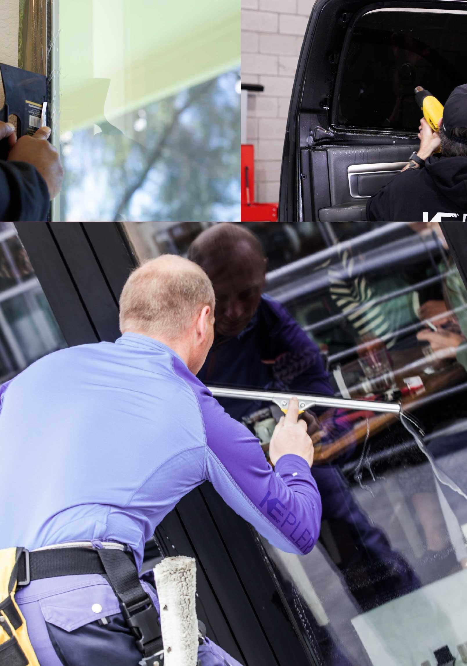 Kepler Expert Applying Anti-Graffiti Window Film to a Rialto Shop Front