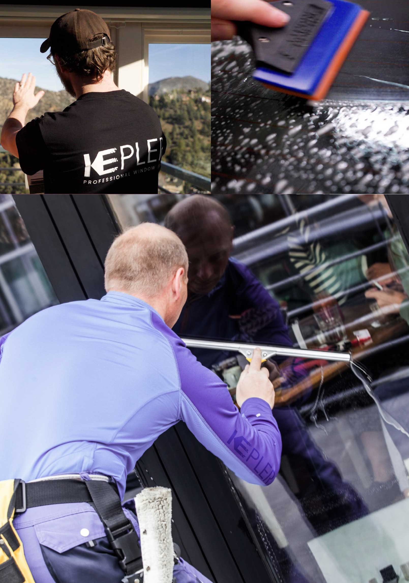 Kepler Skilled Applying Anti-Graffiti Window Film to a Covina Shop Front