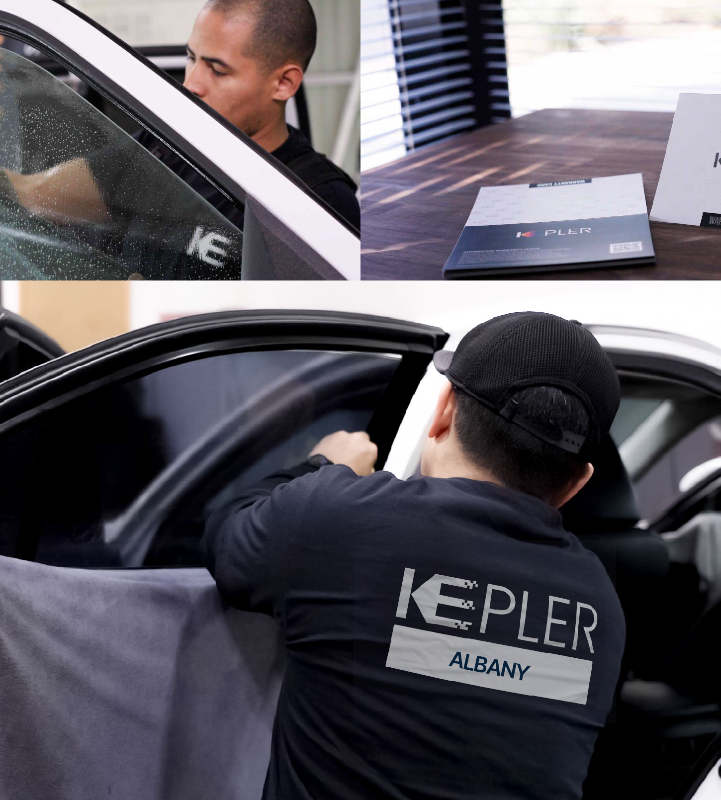 Automotive Window Tinting Expert Applying Film in Albany, Oregon