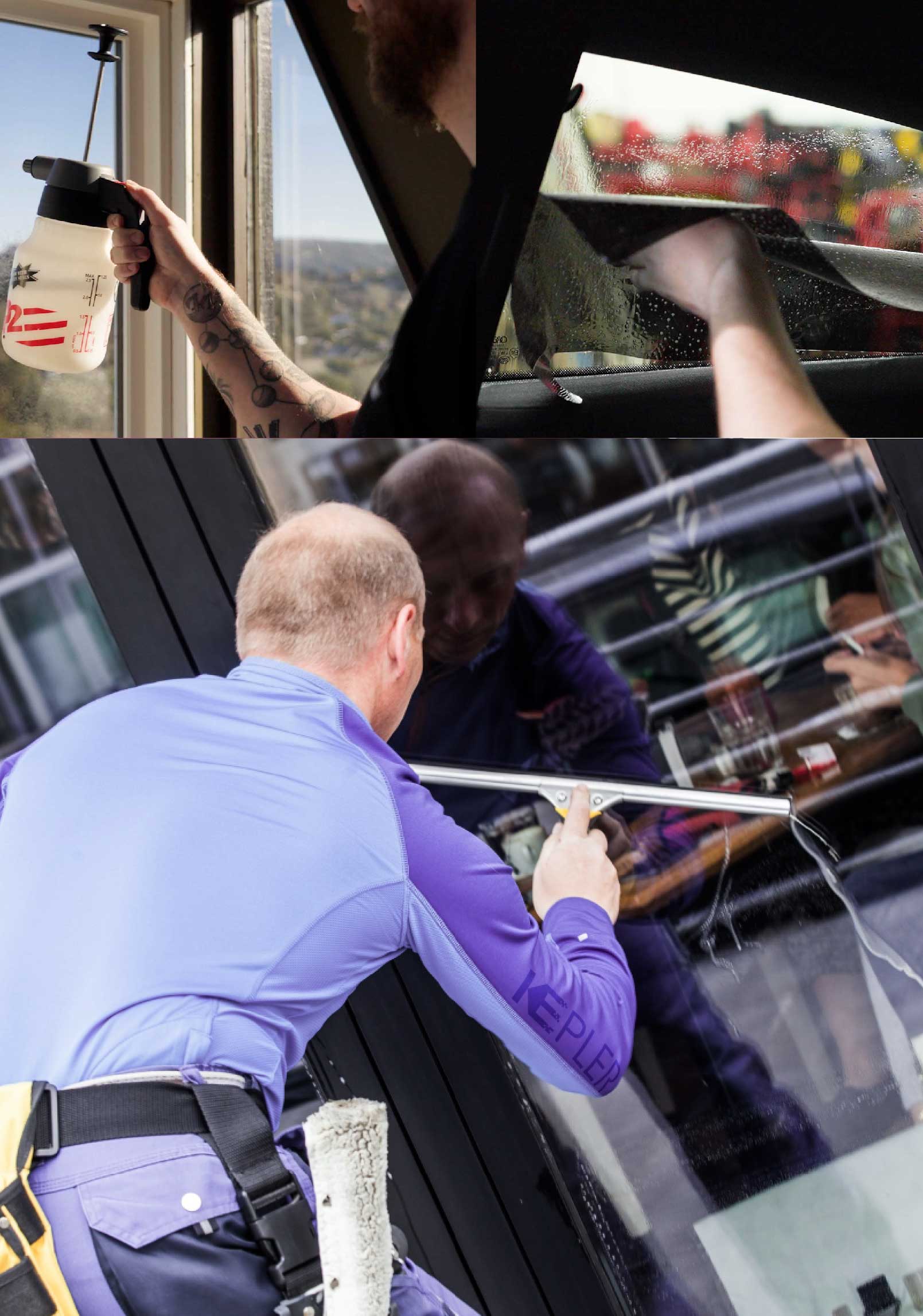 Kepler Professional Applying Anti-Graffiti Window Film to a Clinton Township Shop Front
