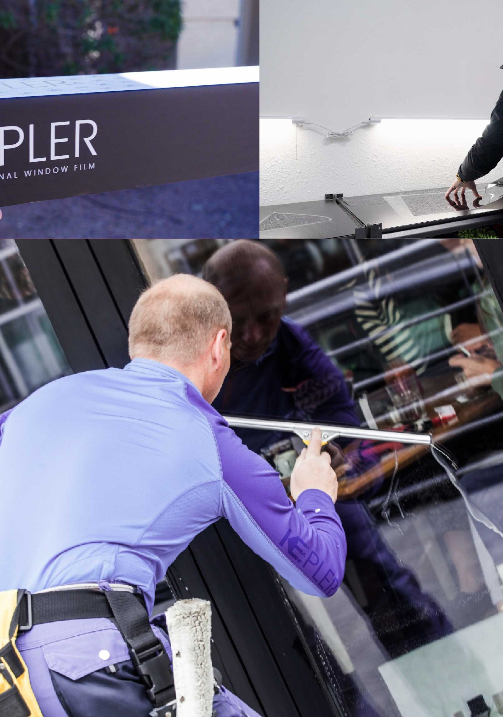 Kepler Skilled Applying Anti-Graffiti Window Film to a Chelmsford Shop Front