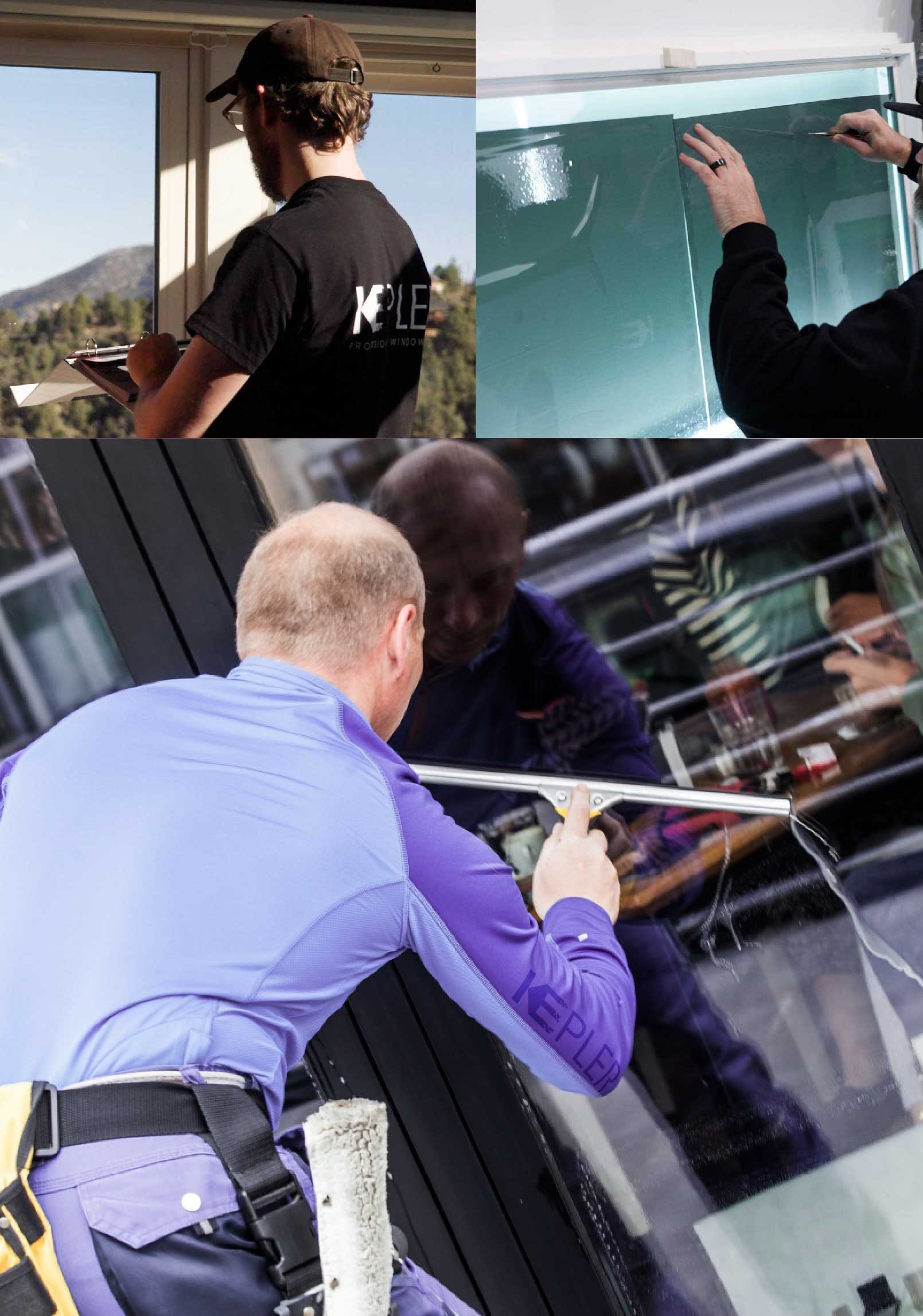 Kepler Expert Applying Anti-Graffiti Window Film to a Newark Shop Front