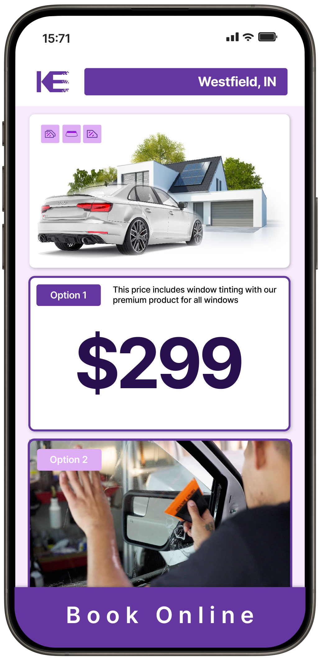 View Competitive Tesla Window Tinting Rates in Westfield, Indiana