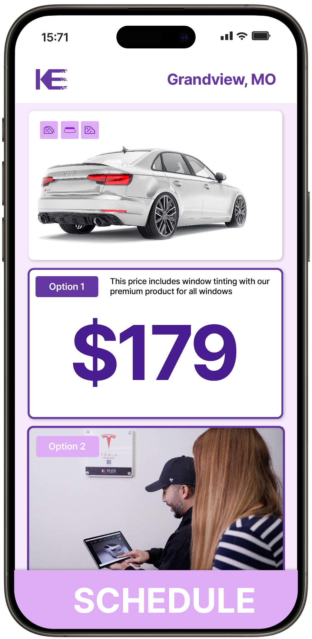 View Reasonable Car Window Tinting Rates in Grandview, Missouri