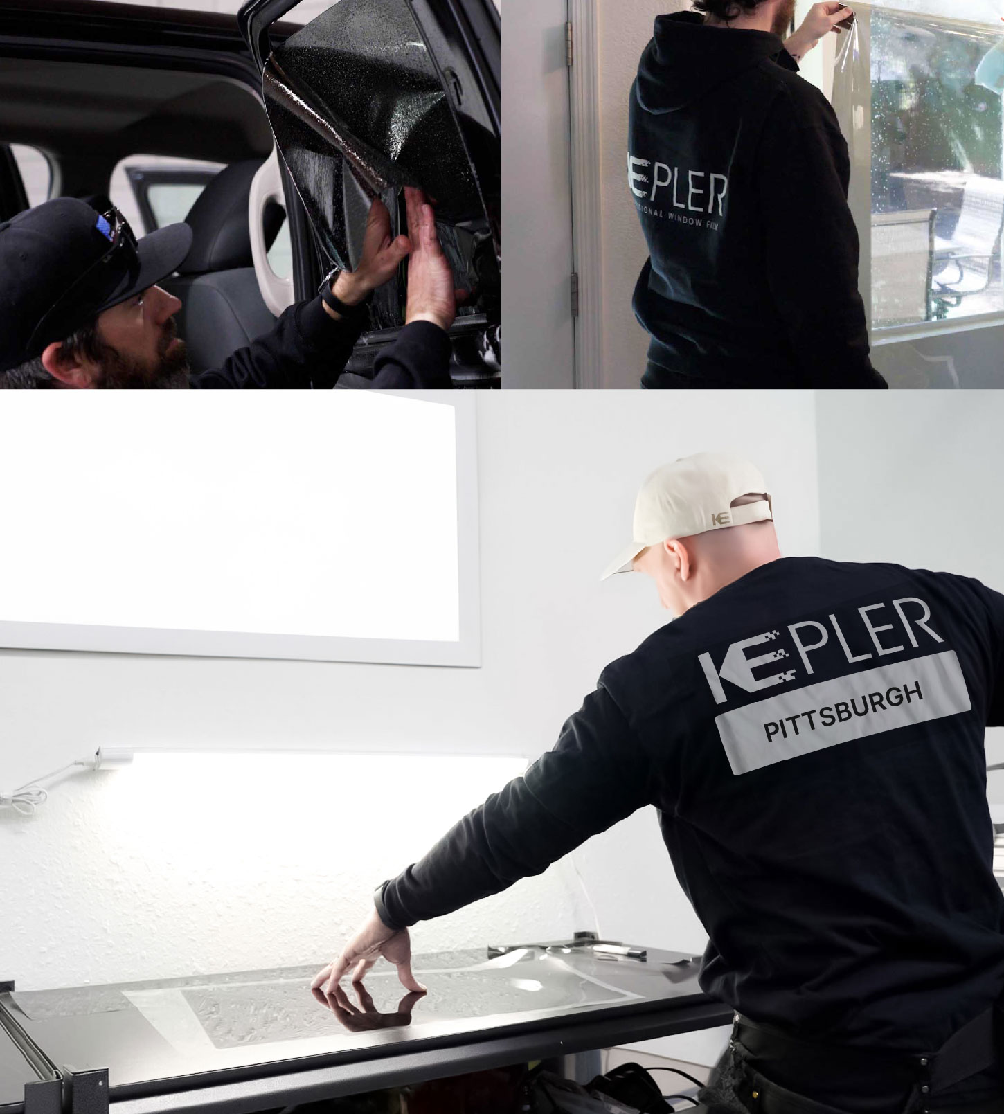 Window Tinting Specialist Cutting Film in Pittsburgh, Pennsylvania