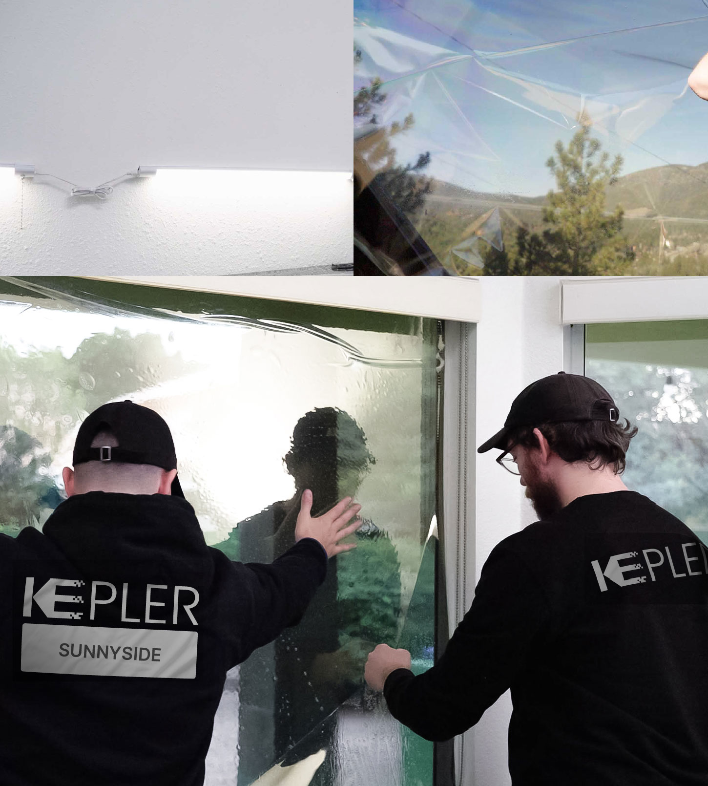 Kepler Technician Fitting High-tech Window Tint to Home in Sunnyside