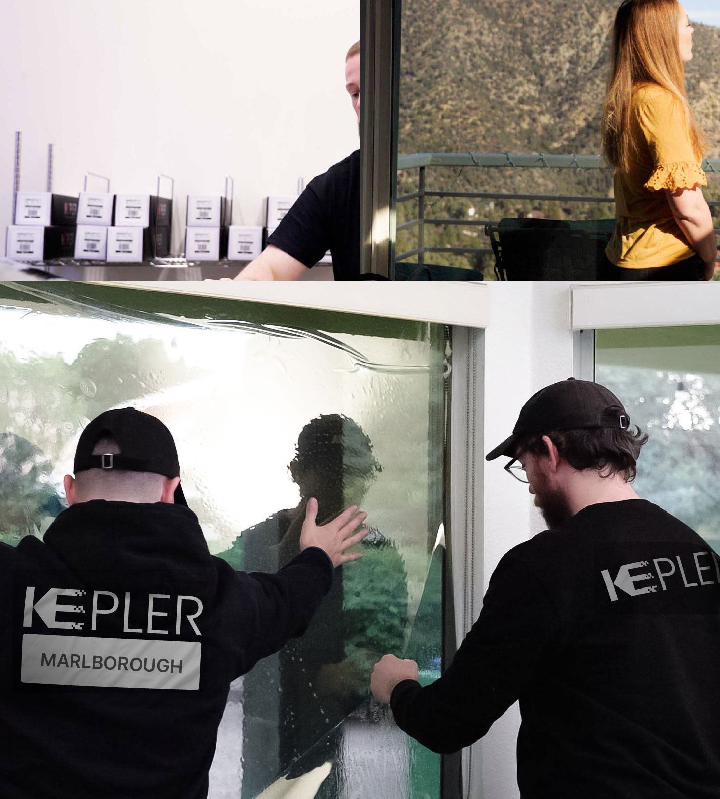 Kepler Technician Fitting Advanced Window Tint to Home in Marlborough