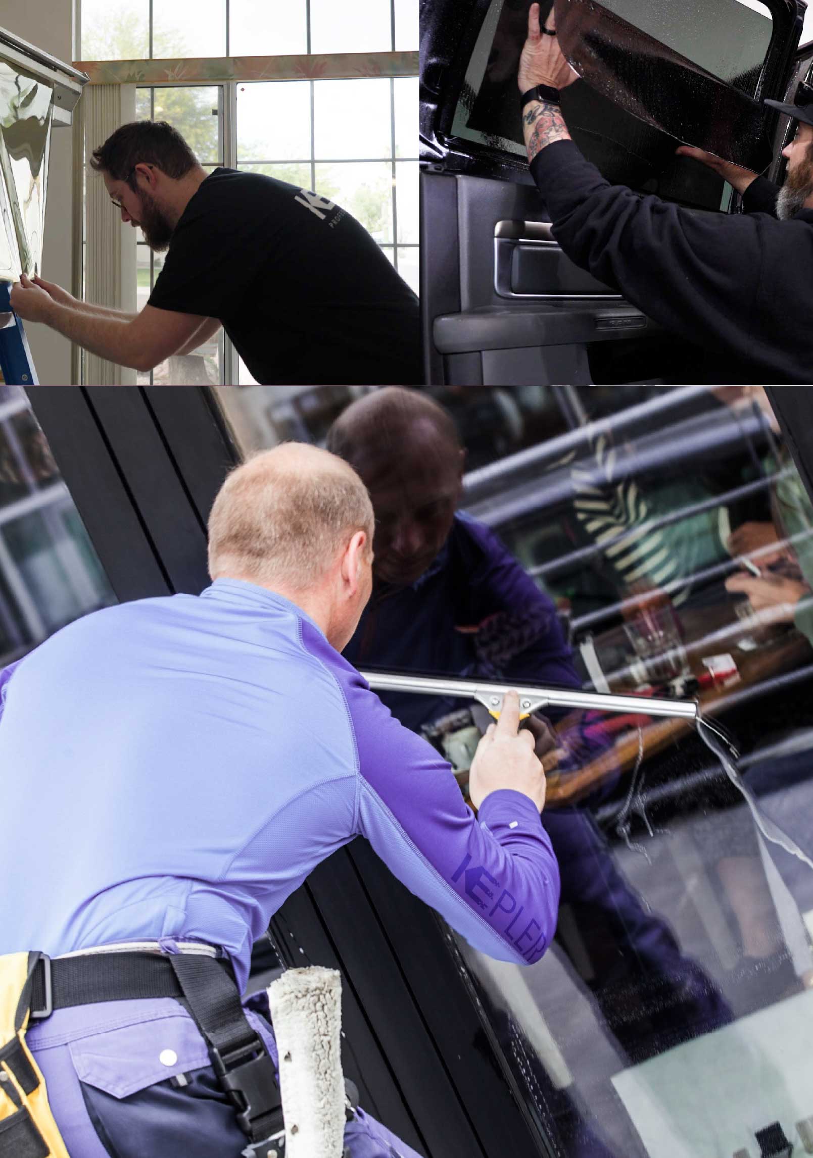 Kepler Expert Applying Anti-Graffiti Window Film to a Upper Darby Shop Front