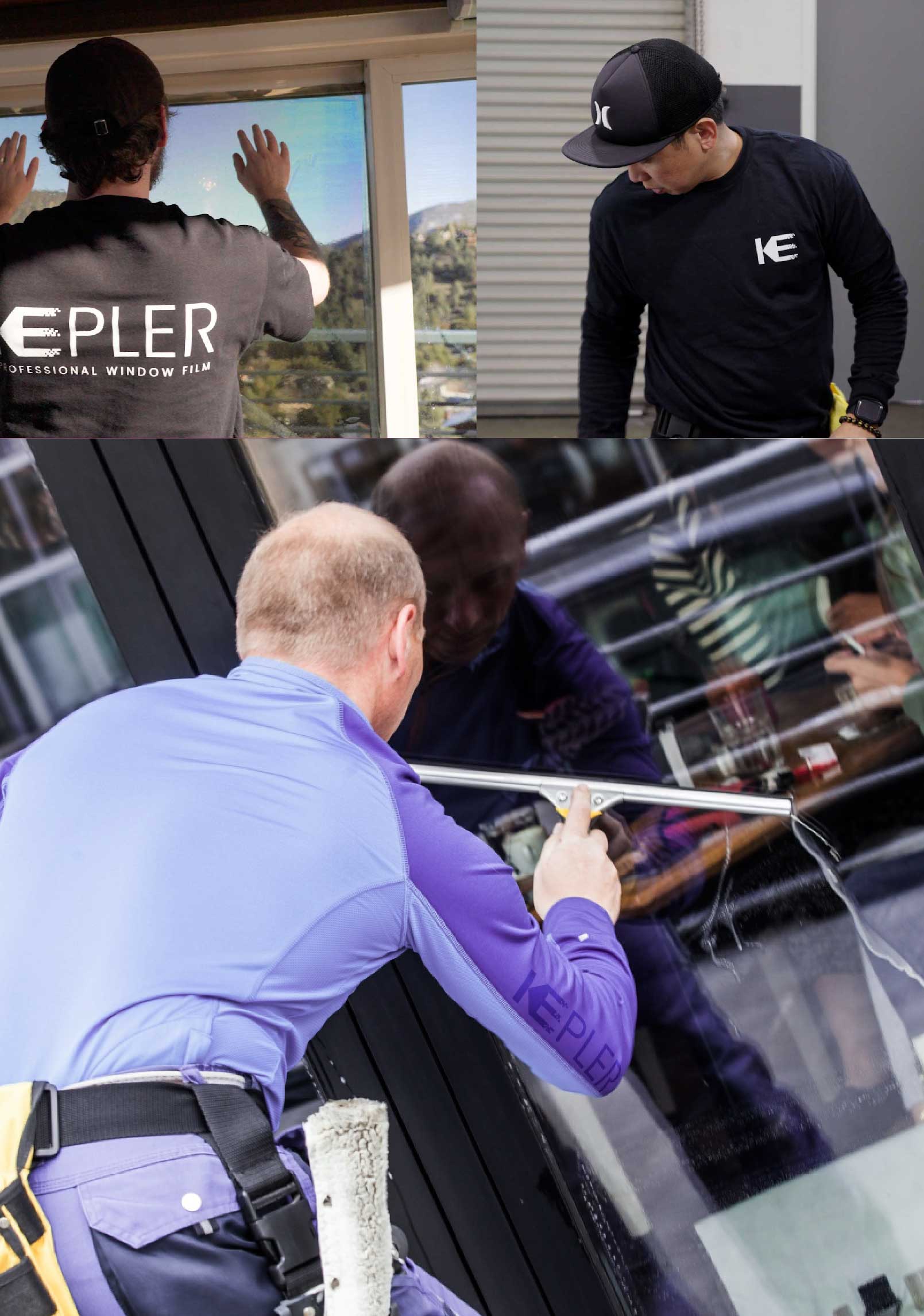 Kepler Skilled Applying Anti-Graffiti Window Film to a Garden City Shop Front